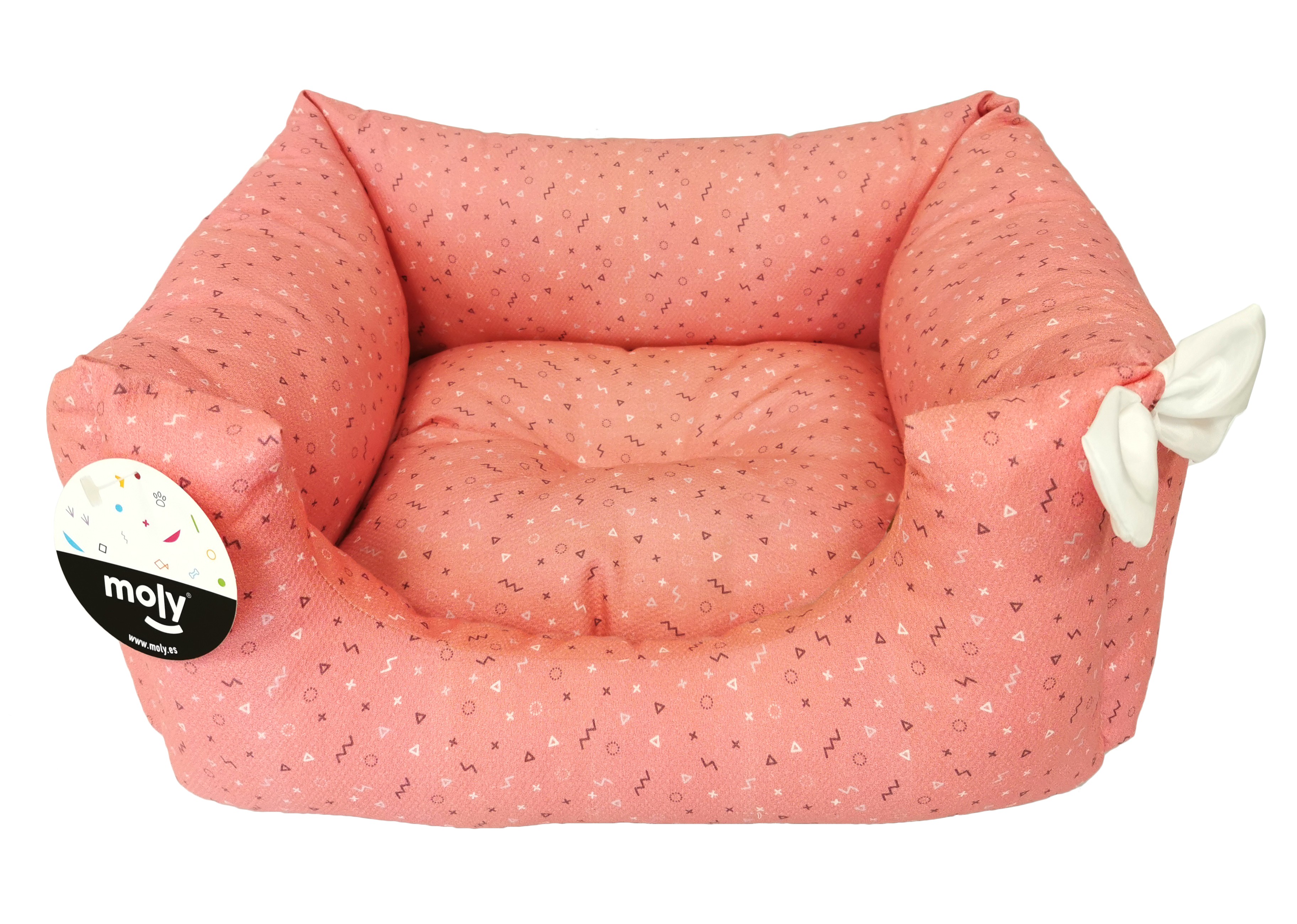 Rechteckiges Kissen Moly Lachs T.2 60x48x24