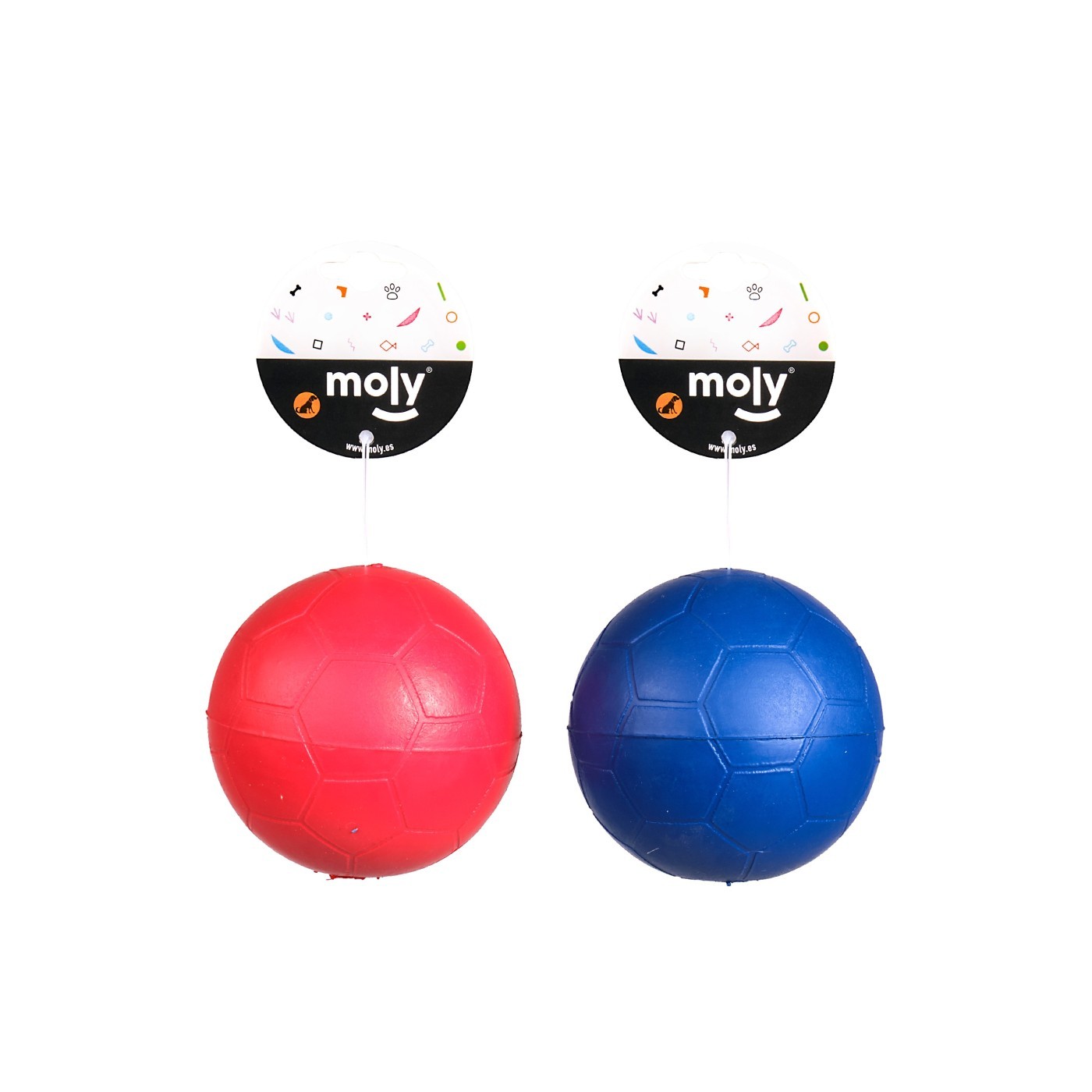Gummiball mit Geräusch - 6,5 cm