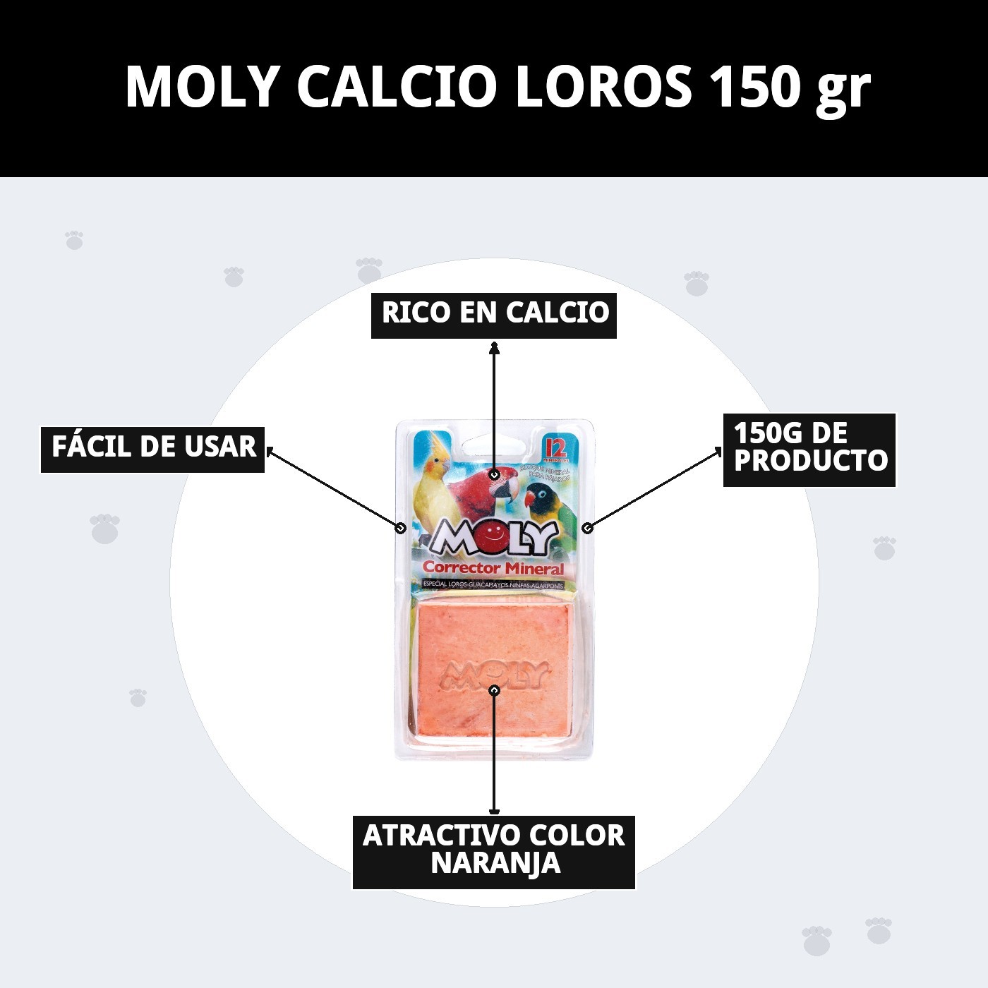 Moly-Calcium für Papageien - 150g — Foto 9