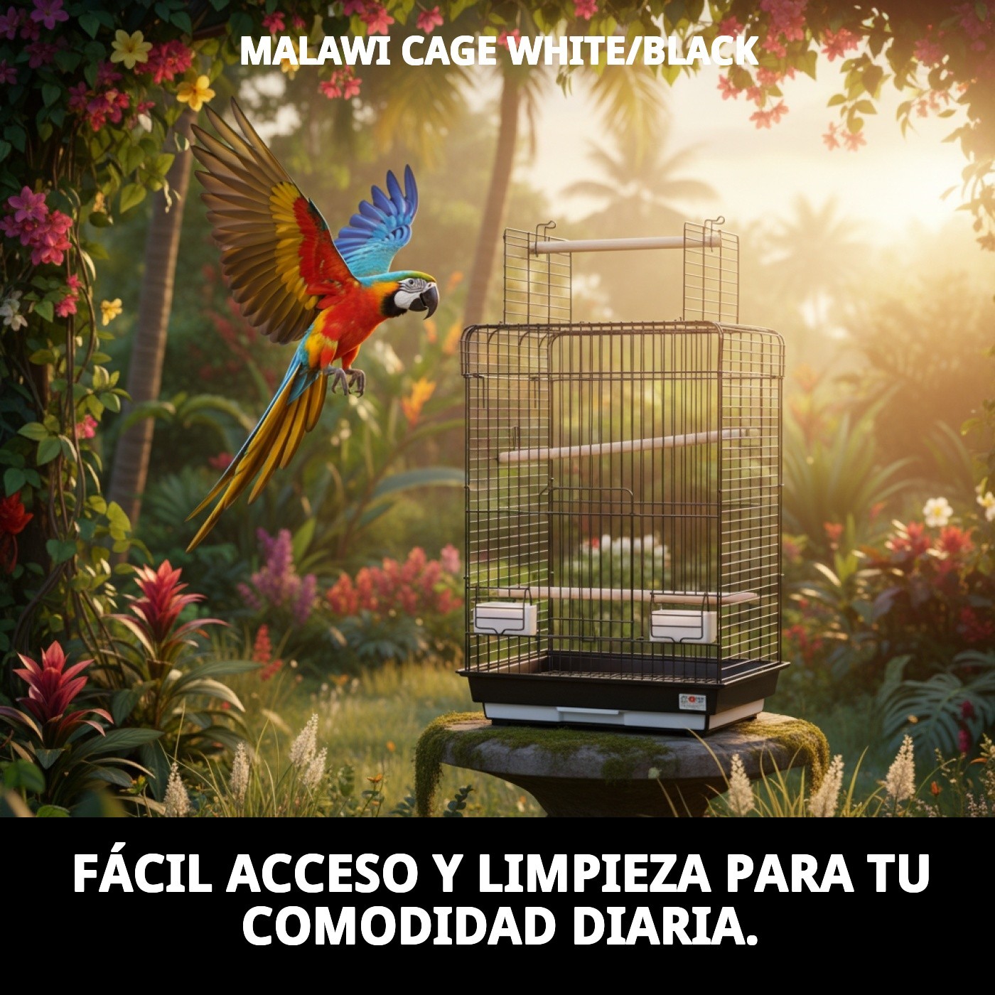 Malawi Käfig Weiß/Schwarz — Foto 6