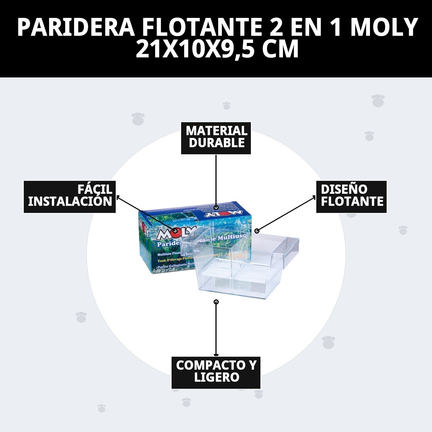 Nische Flottante 2 in 1 Moly 21x10x9,5 cm — Foto 9