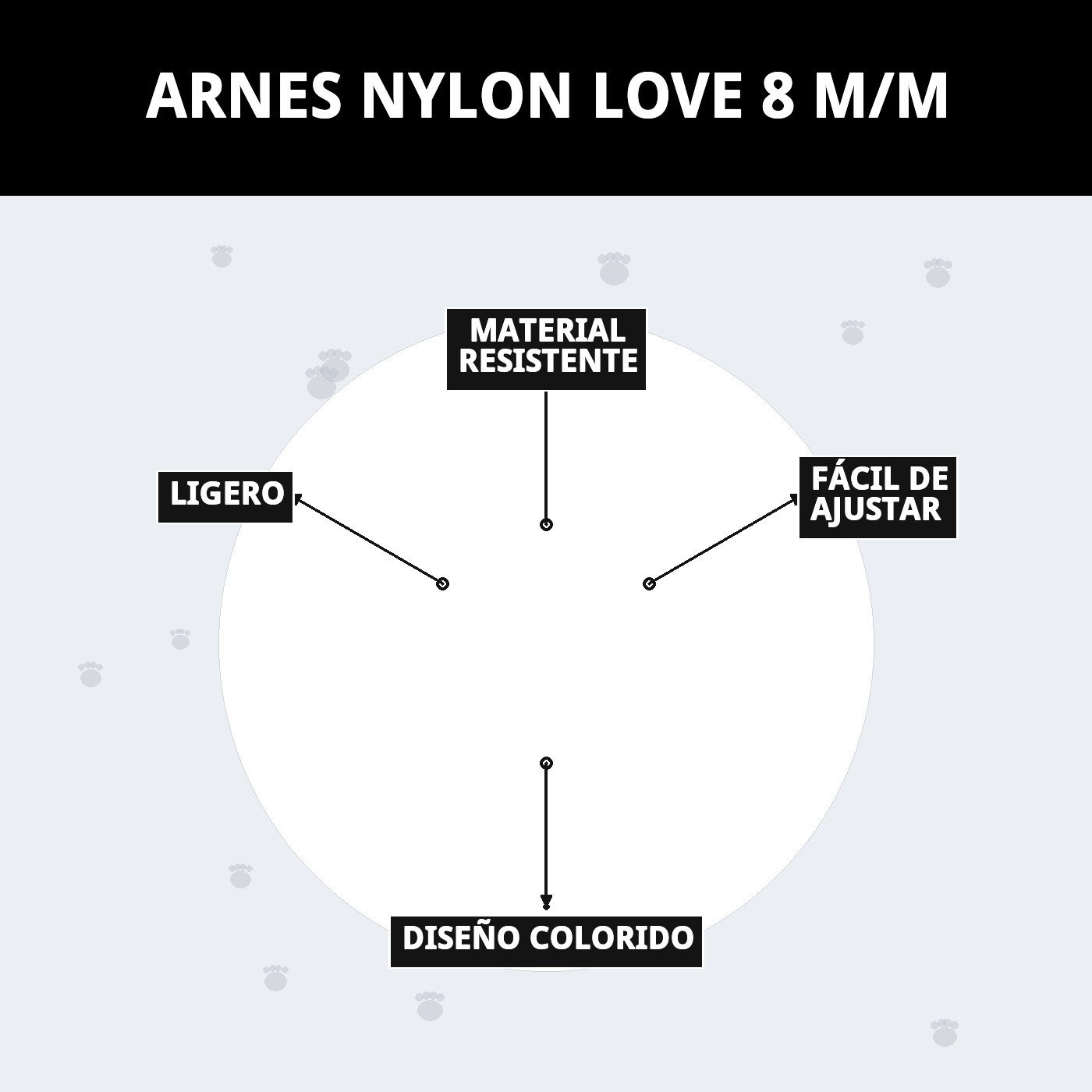 Nylon-Geschirr Love 8 mm — Foto 6