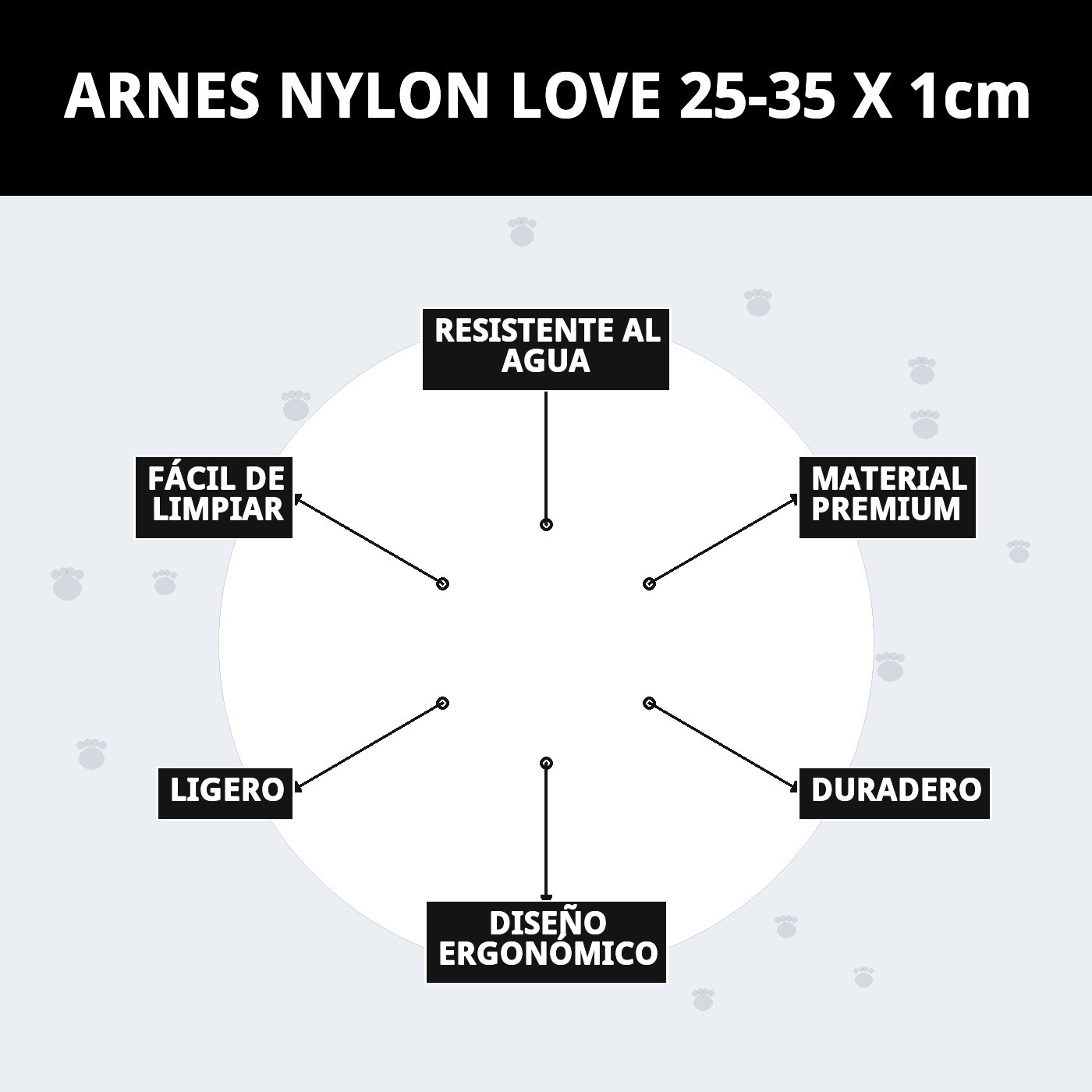 Nylon-Weste Love 25-35 x 1cm — Foto 6
