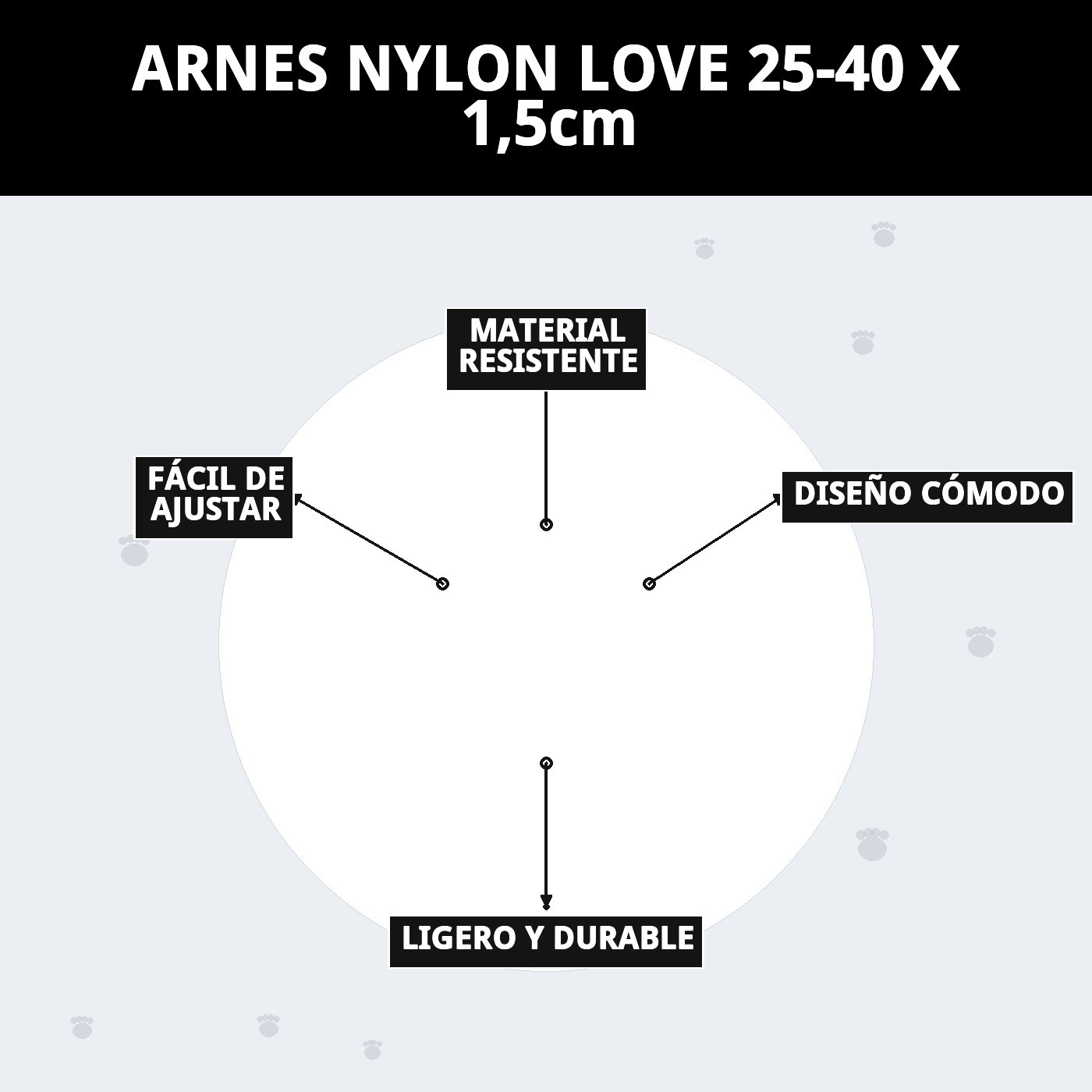 Nylon-Weste Love 25-40 x 1,5 cm — Foto 6
