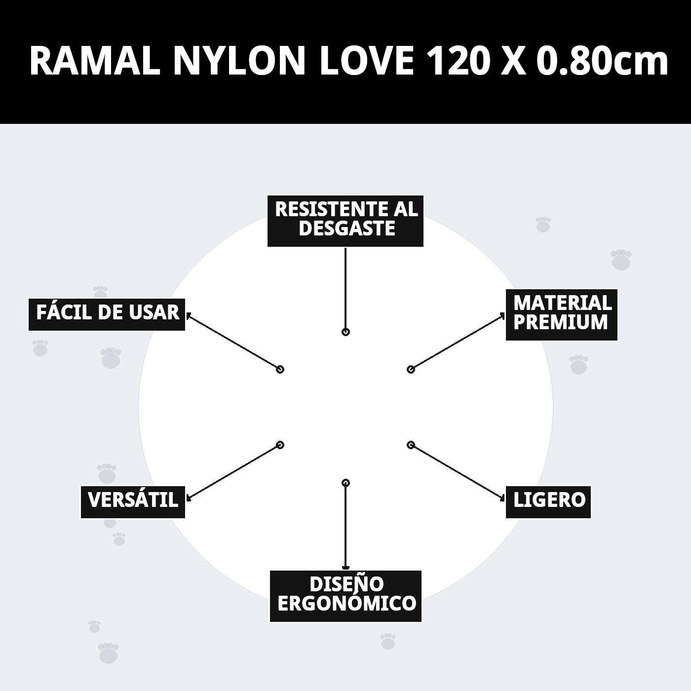 Nylon-Leine Love 120 x 0,80 cm — Foto 6