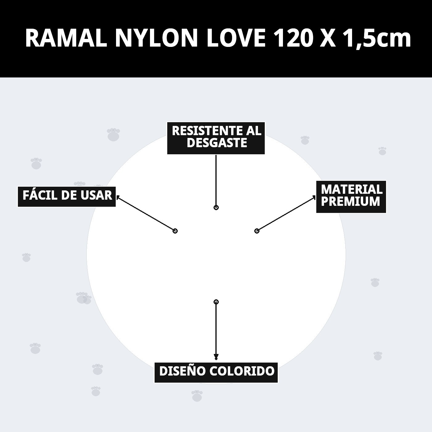 Nylonleine Love 120 x 1,5 cm — Foto 6