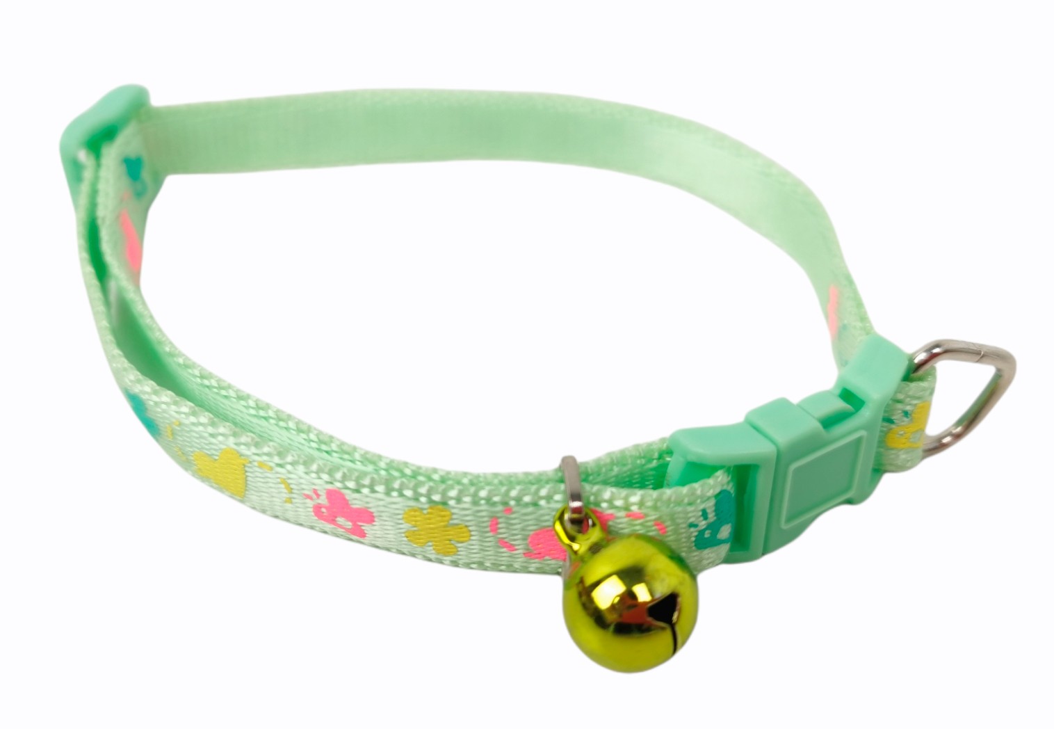 Nylon-Halsband mit Blumenmustern