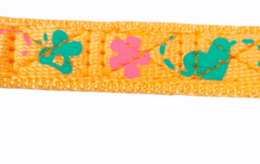 Nylon-Halsband mit Blumenmustern — Foto 2