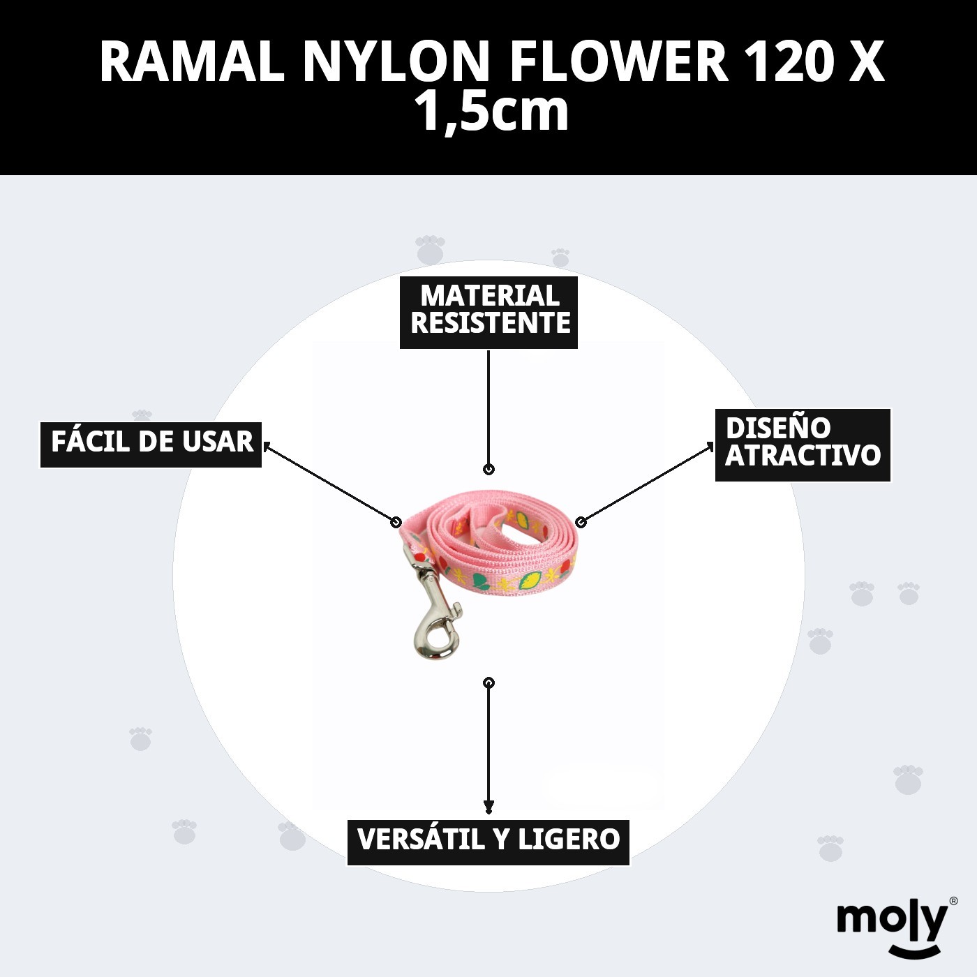 Nylon-Leine Flowers 120 x 1,5 cm — Foto 7
