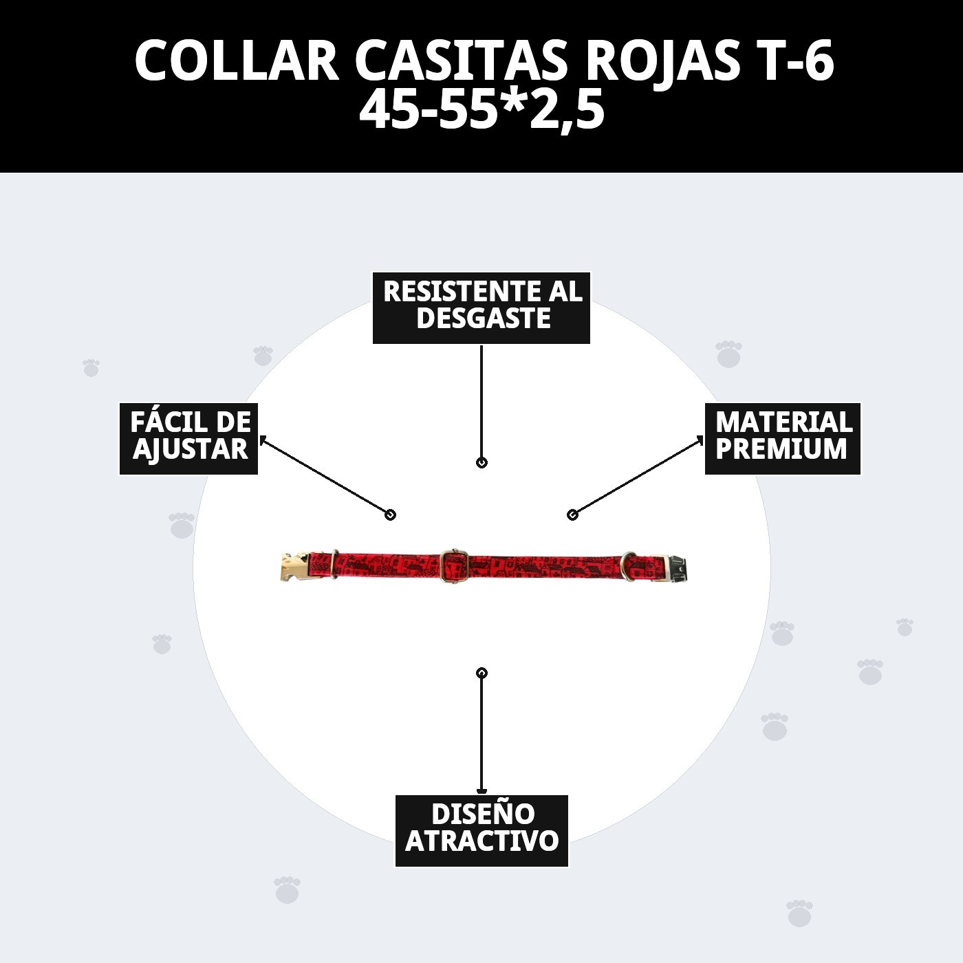 Halsband Maisons Rouges T-6 45-55*2,5 — Foto 8