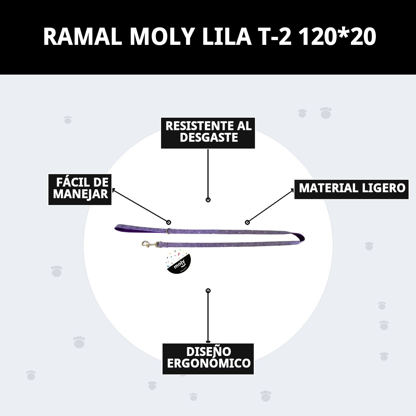 Leine Moly Lilas T-2 120*20 — Foto 8