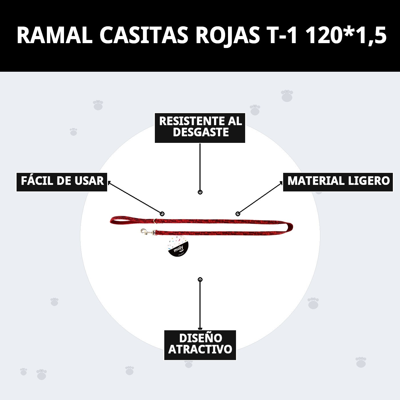 Leine Casitas Rouges T-1 120*1,5 — Foto 8