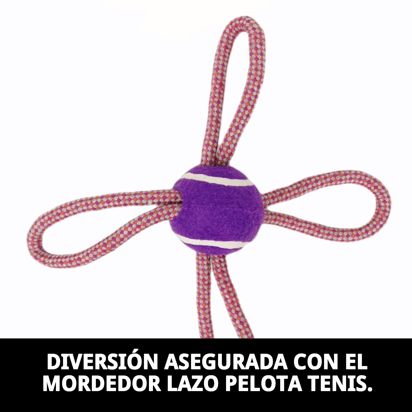 Seil-Mordeur mit Tennisball 28 cm Herbst — Foto 3