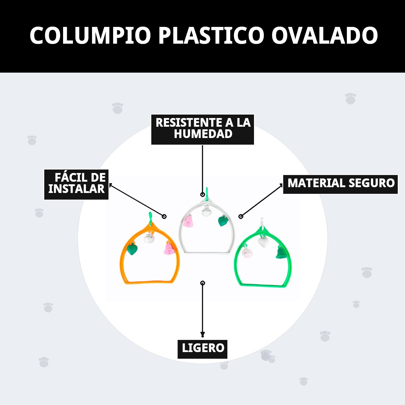 Plastikschaukel mit Glöckchen für Vogelkäfige Moly — Foto 9