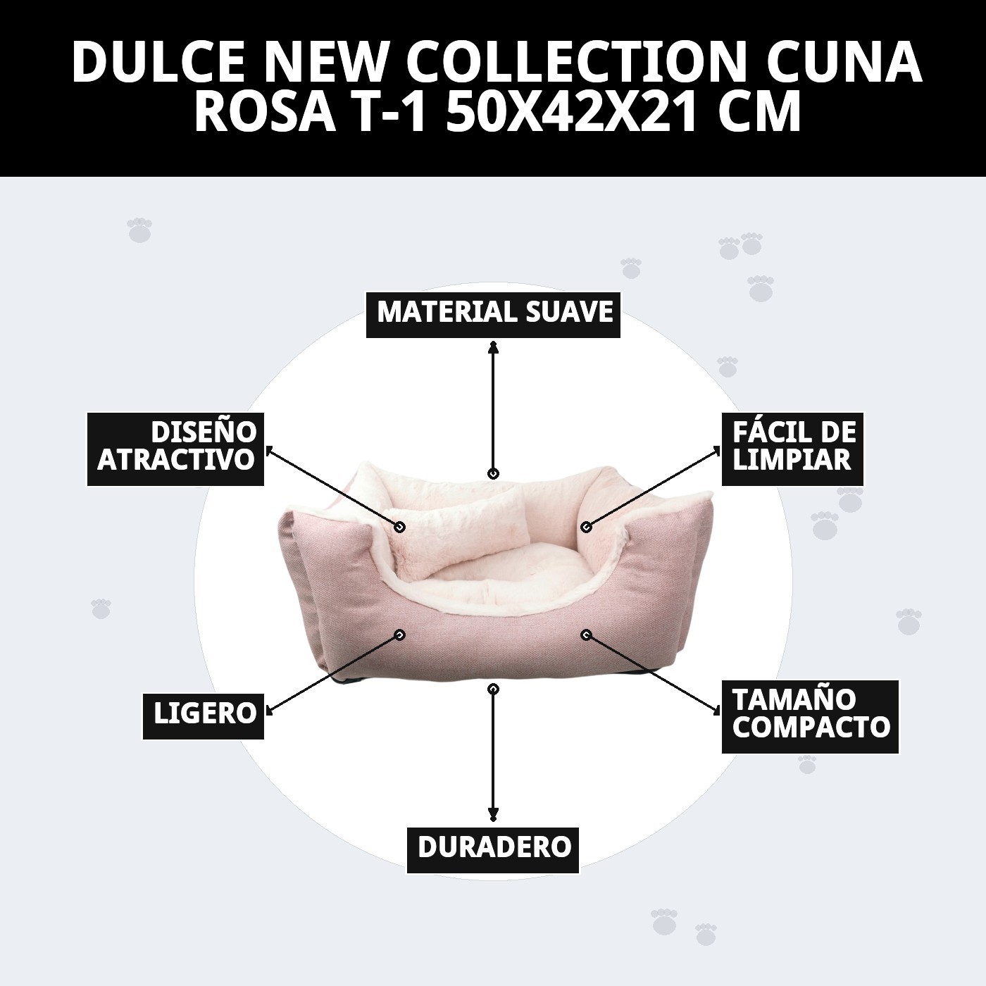 Gemütliches Kissen DULCE NEUE KOLLEKTION Rosa T-1 50X42X21 CM — Foto 8