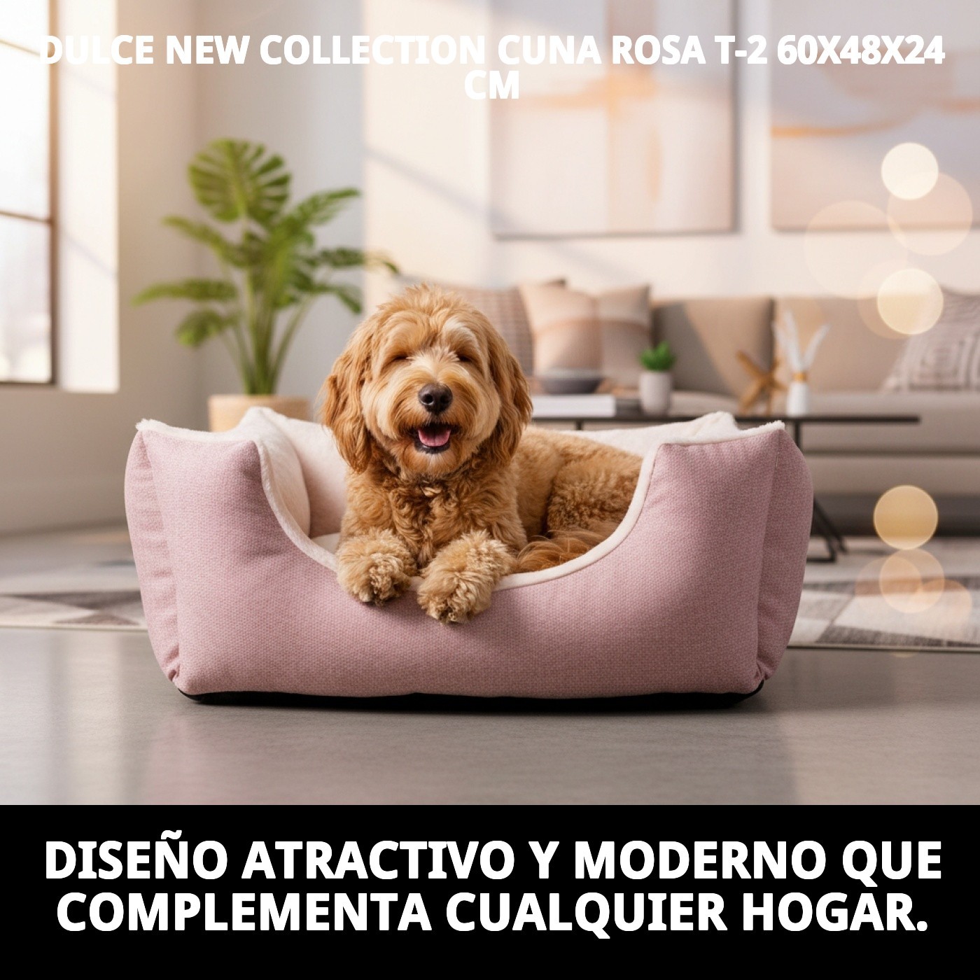 Rosa Kissen T-2 60x48x24 cm - Neue Kollektion DULCE für Tiere — Foto 6