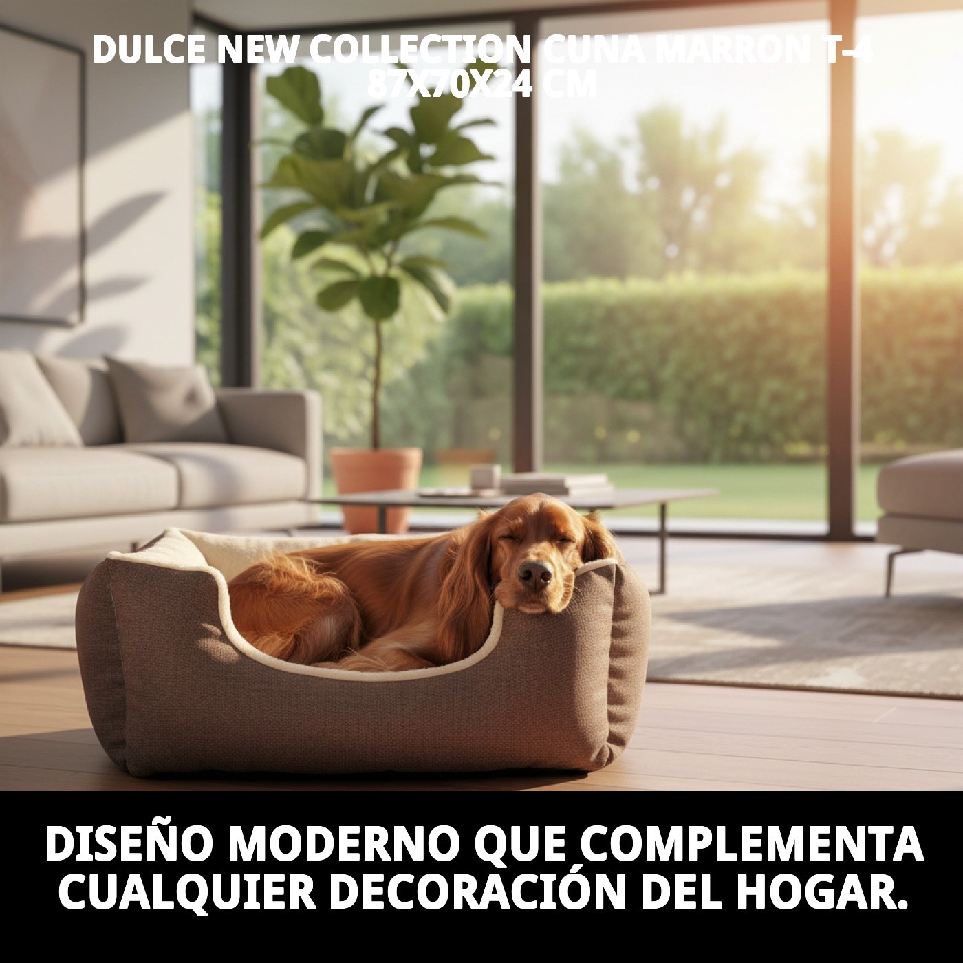 Kissen Braun T-4 87x70x24 cm für Hunde | Neue Kollektion Moly — Foto 6