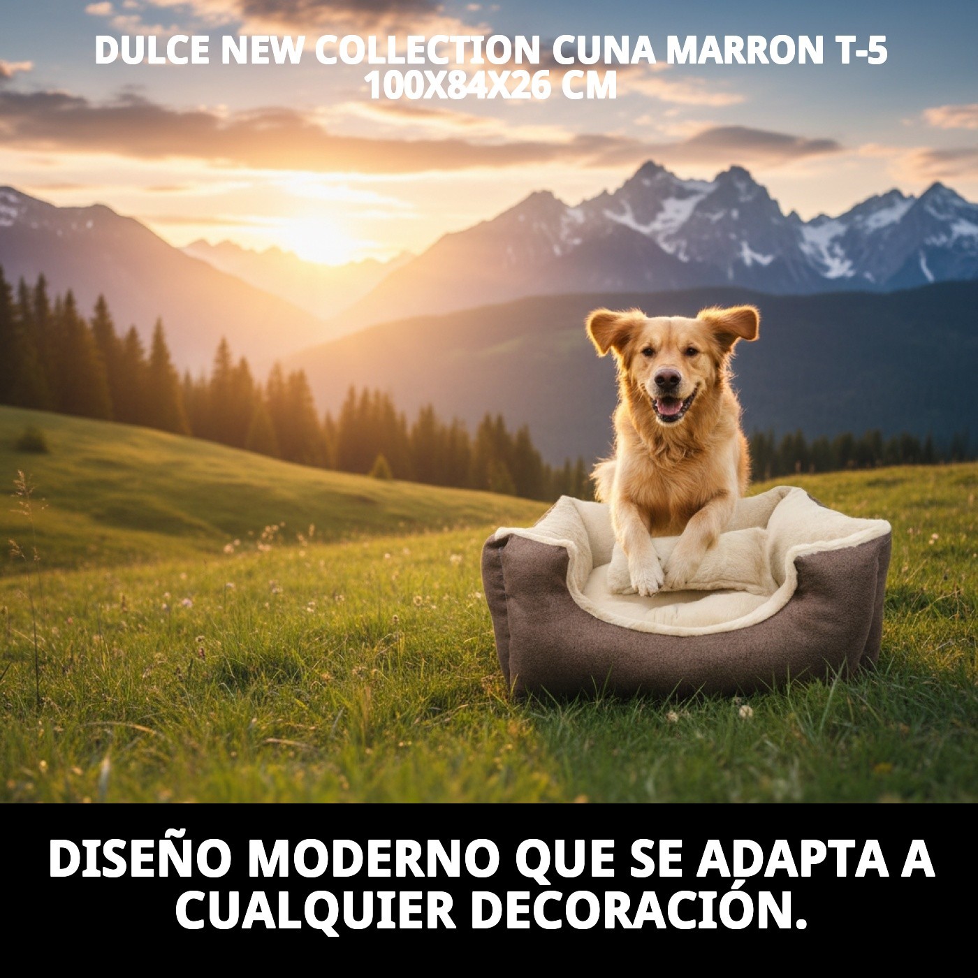 Kissen Braun Neue Kollektion T-5 für Hunde 100x84 cm — Foto 6