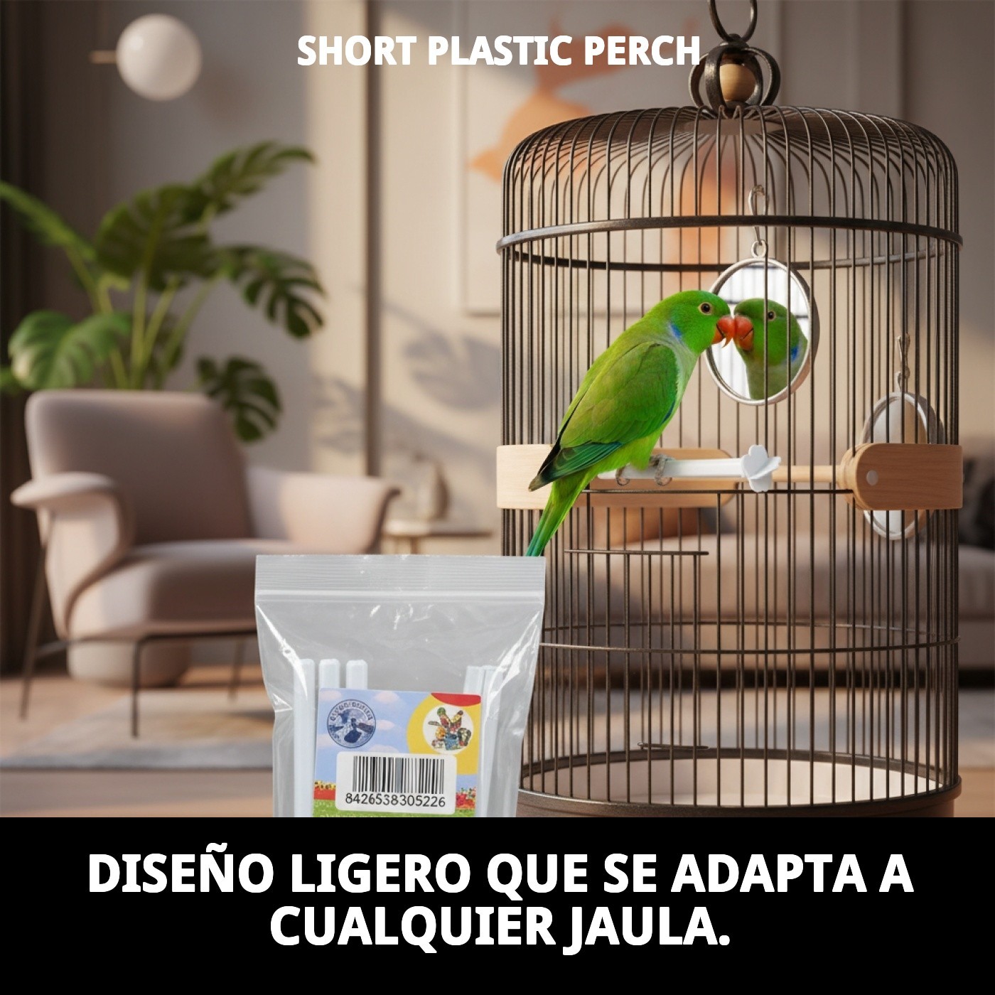 Kurzer Plastikstock 14 cm Innenbereich — Foto 7