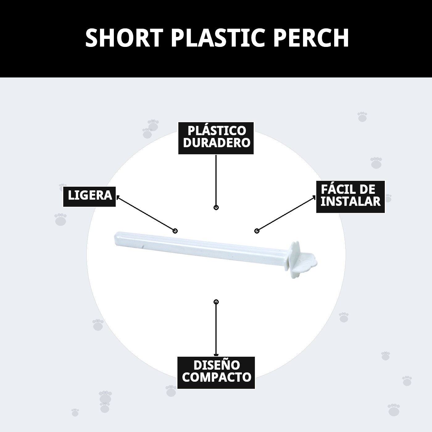 Kurzer Plastikstock 14 cm Innenbereich — Foto 9