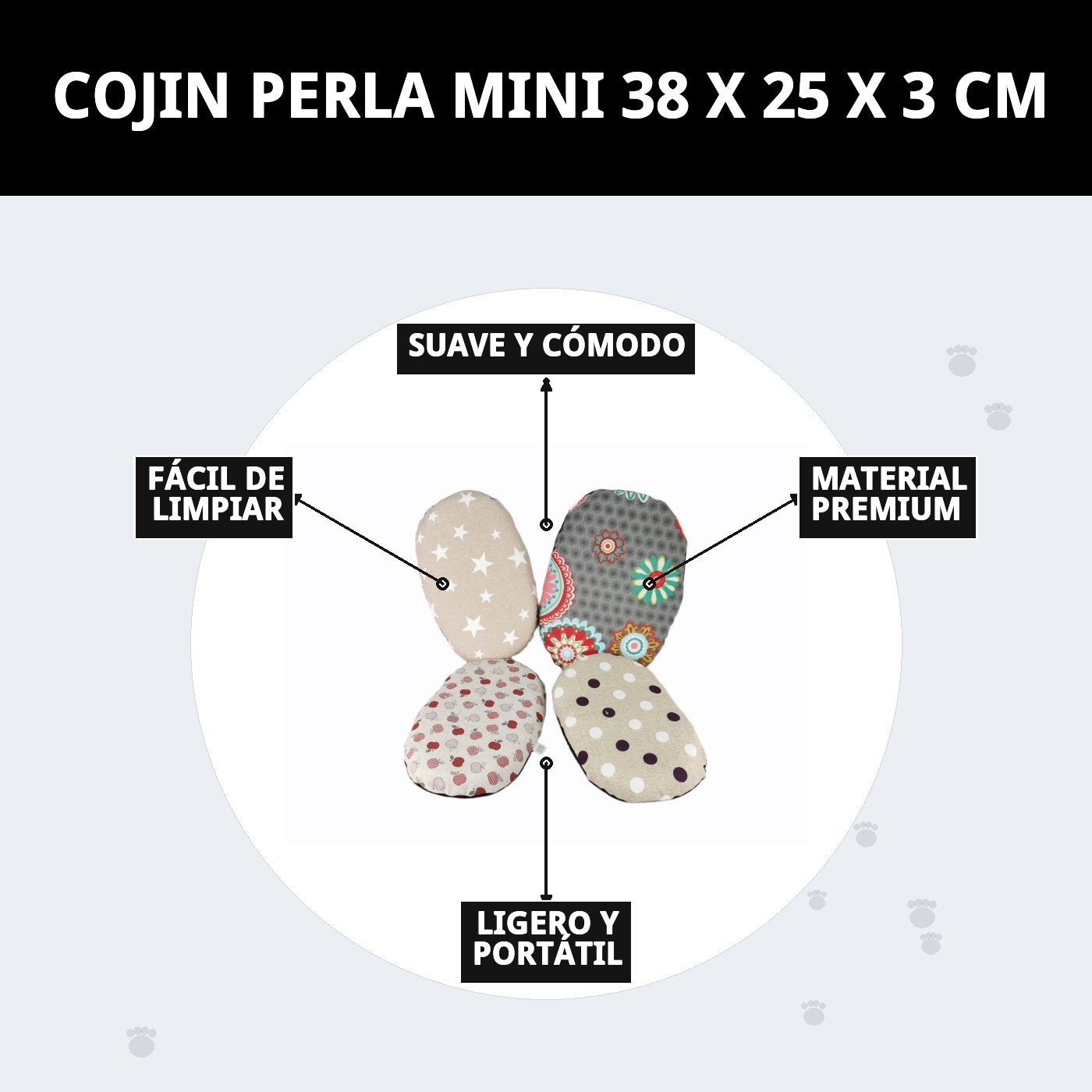 Kissen Perla Mini 38 x 25 x 3 cm — Foto 8