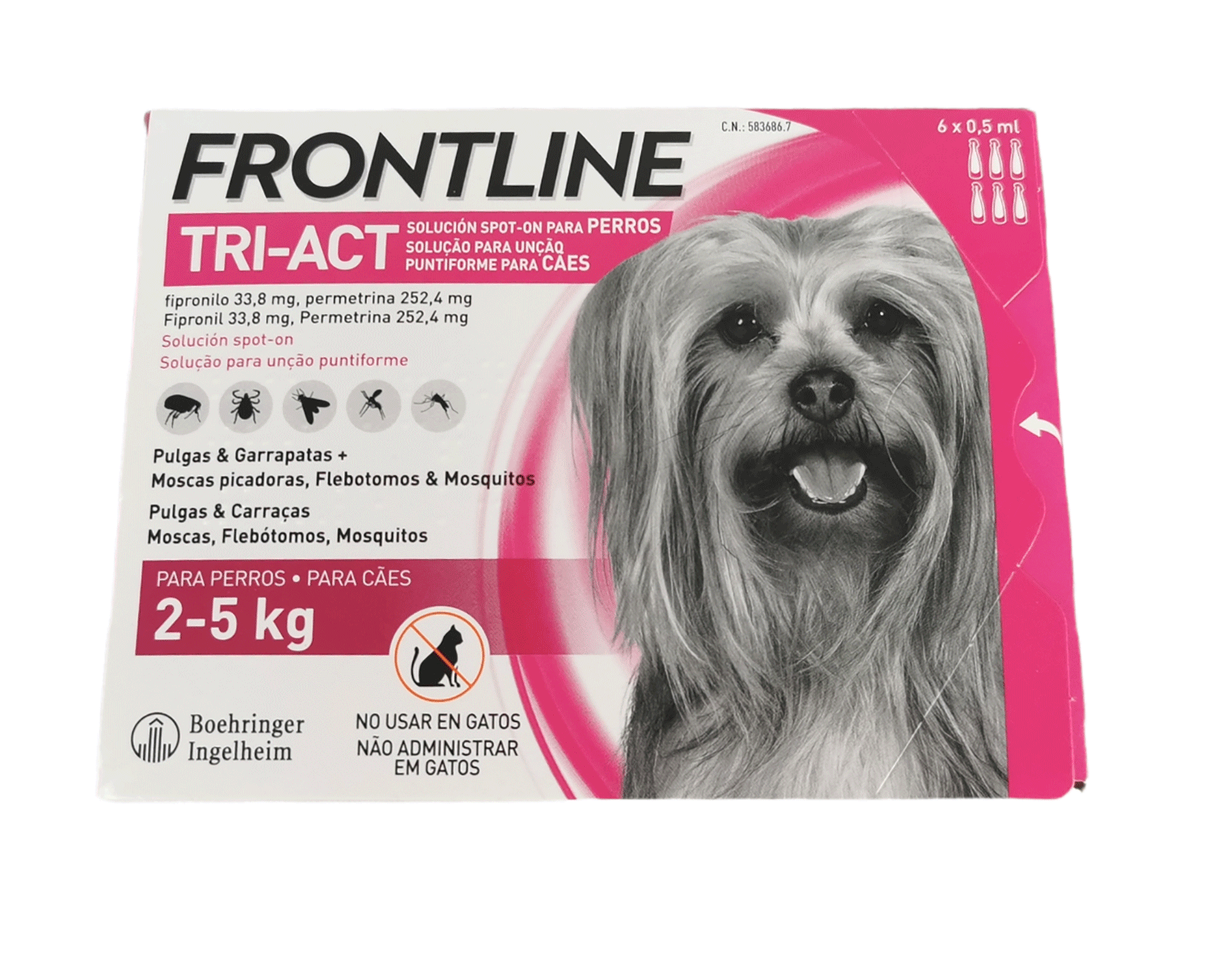 Frontline Tri-Act Pipette Antiparasitär 2-5 kg — Foto 2