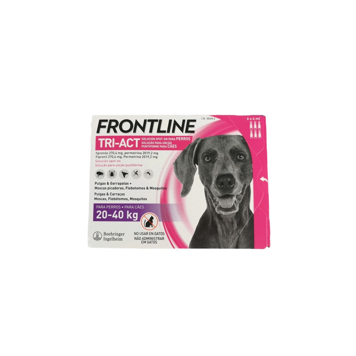 Antiparasitarie Frontline Tri-Act 20-40 kg- 6 Pipetten
