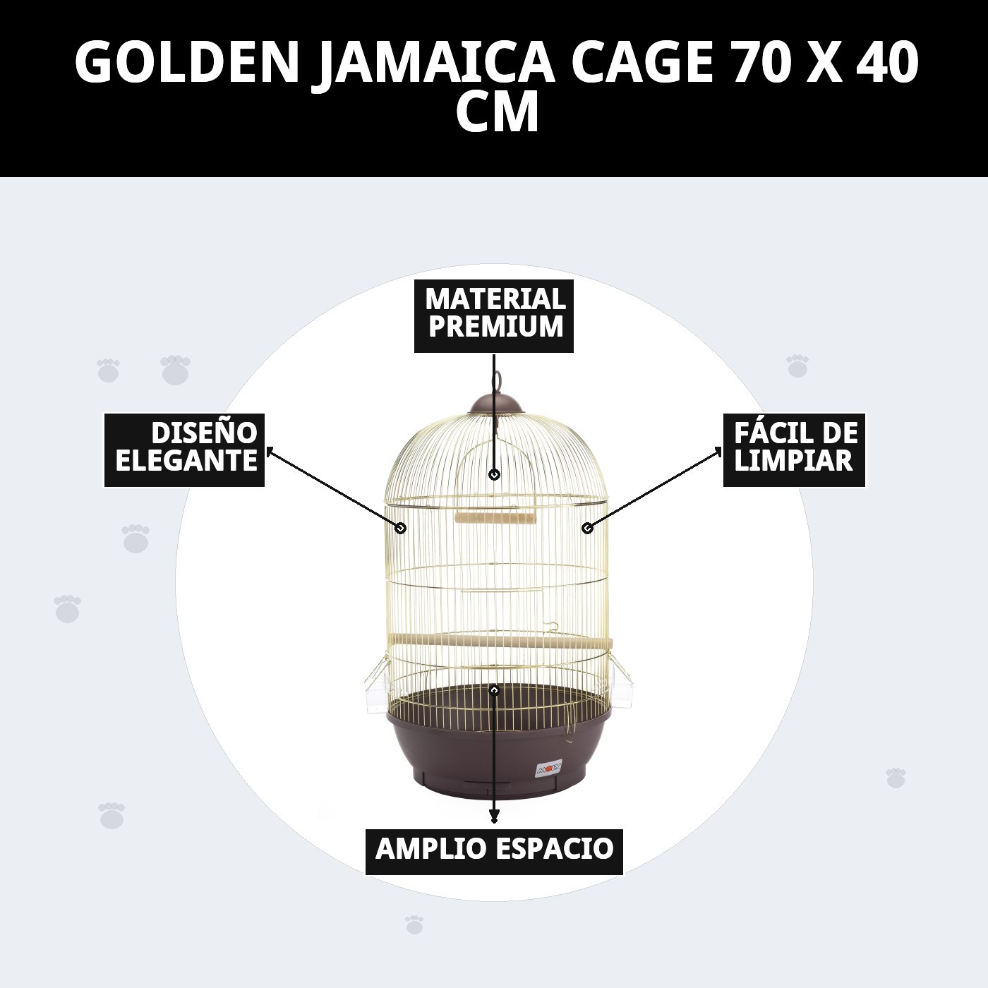 Käfig Jamaica gold 70 x 40 cm — Foto 14