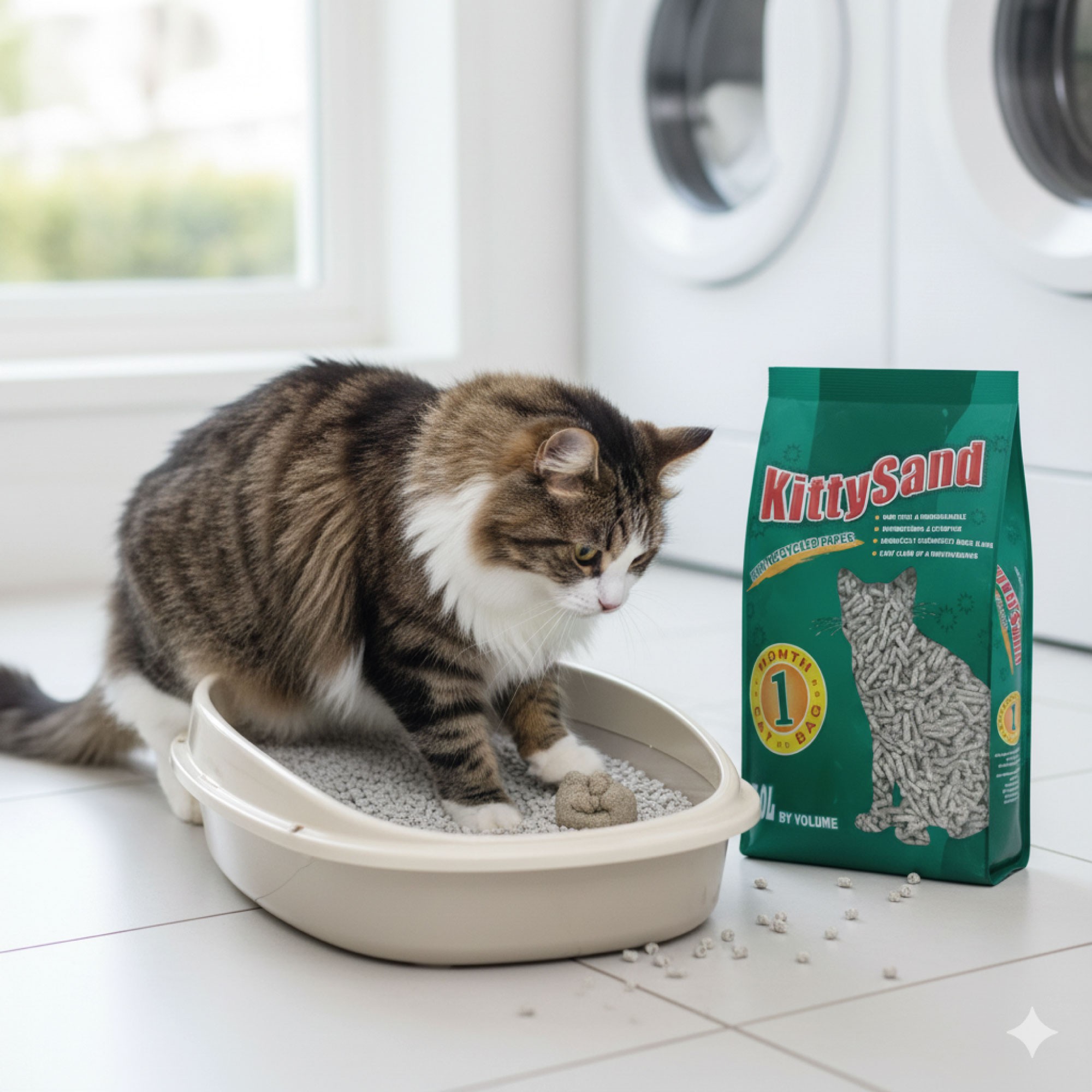 Ökologisches Recyclingpapier 5 L für Nager und Katzen — Foto 3