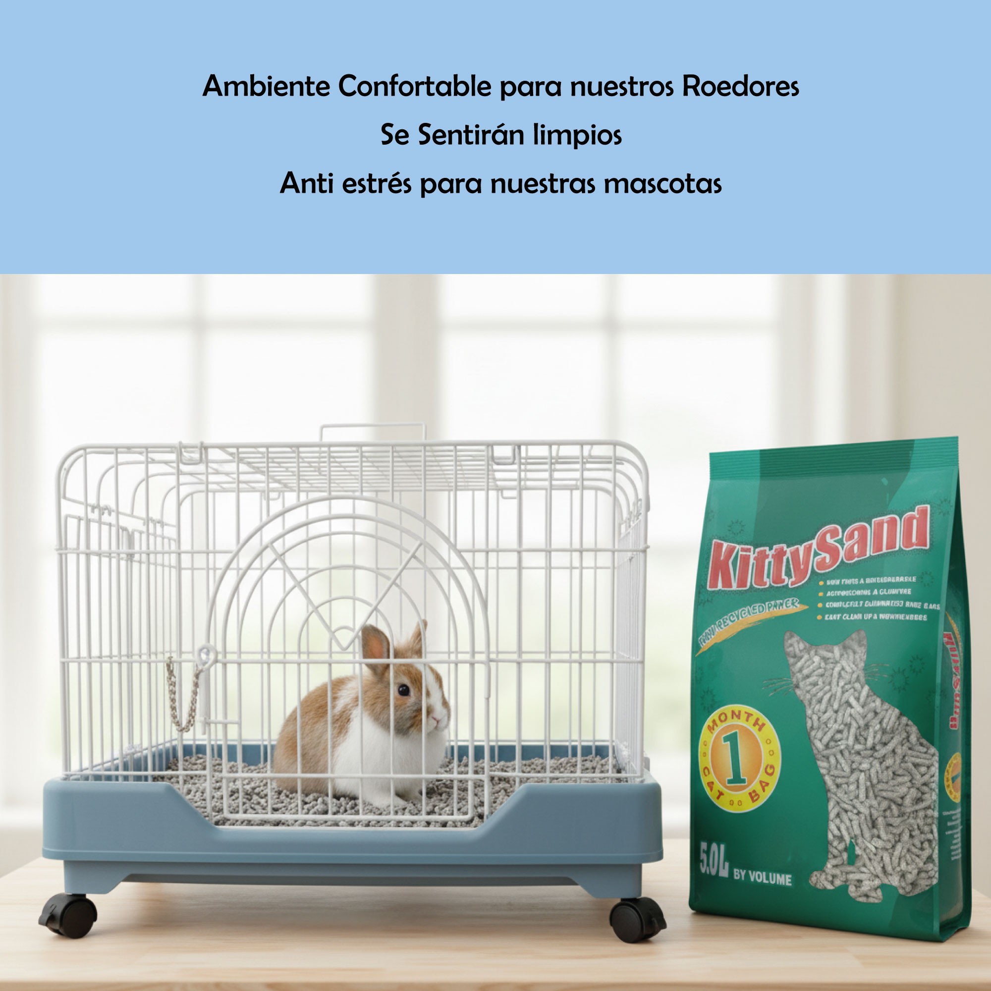 Ökologisches Recyclingpapier 5 L für Nager und Katzen — Foto 5