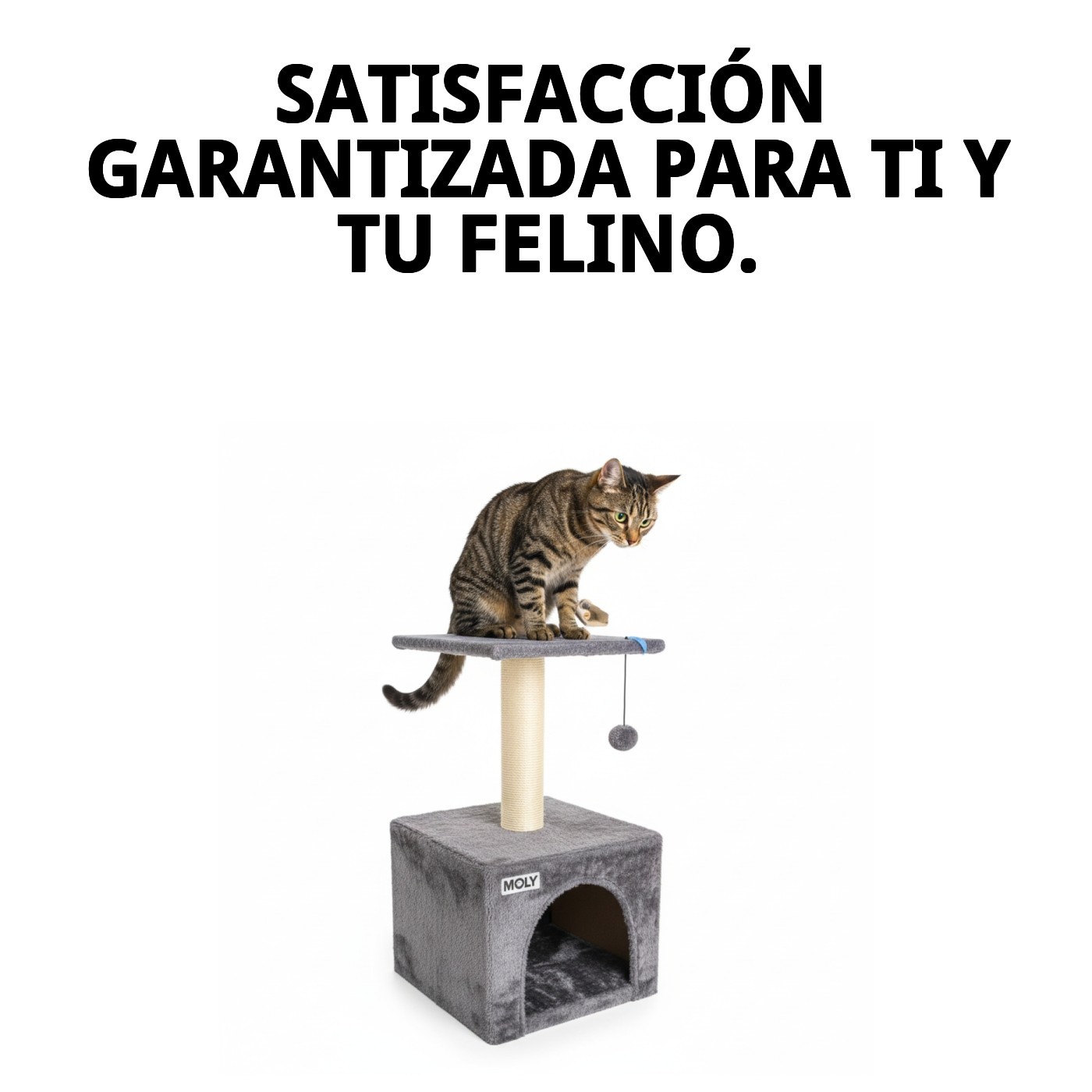Kratzbaum für Katzen Modell Lissabon 35*35*62 cm — Foto 6