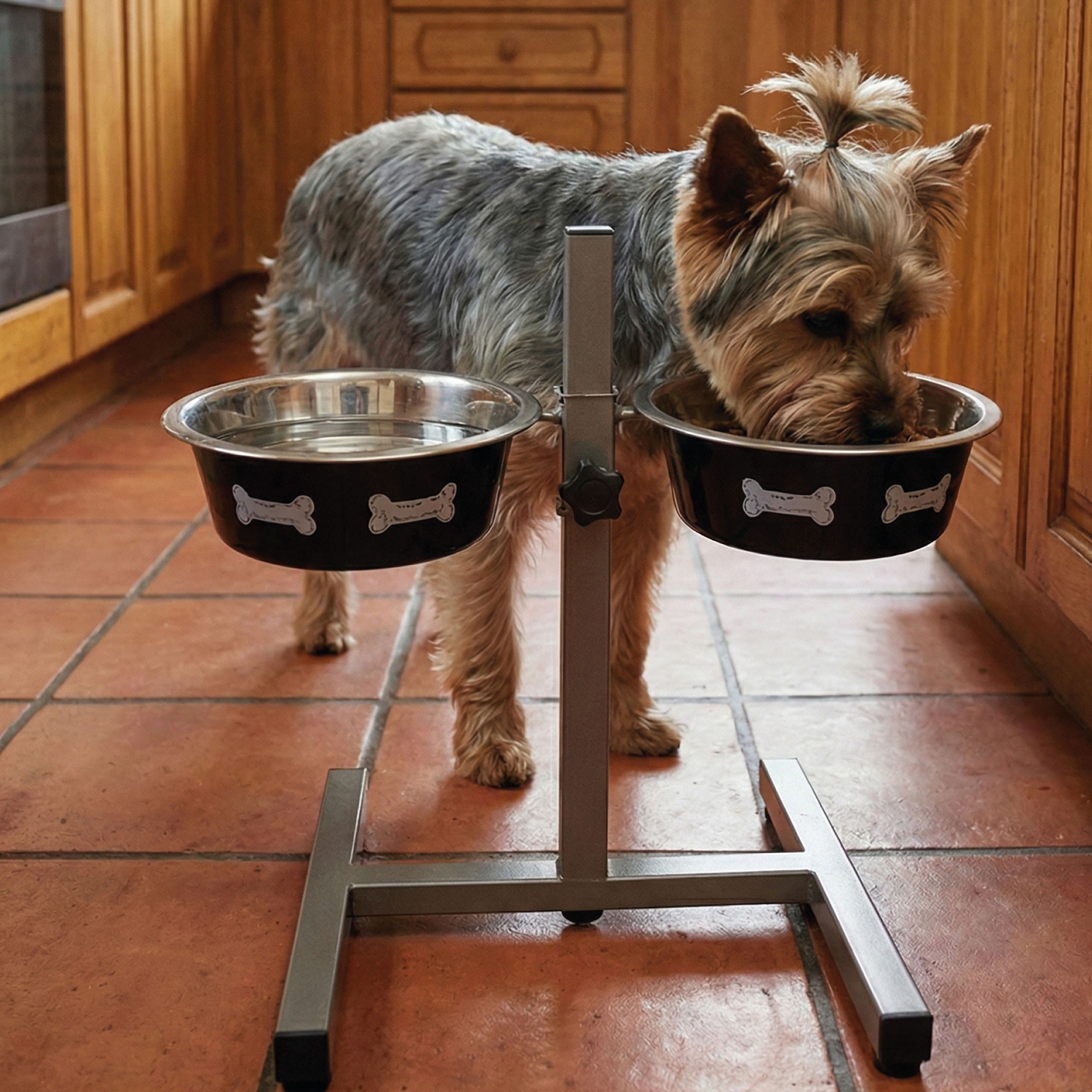 Höhenverstellbarer Futternapf für Hunde bis 45 cm — Foto 2