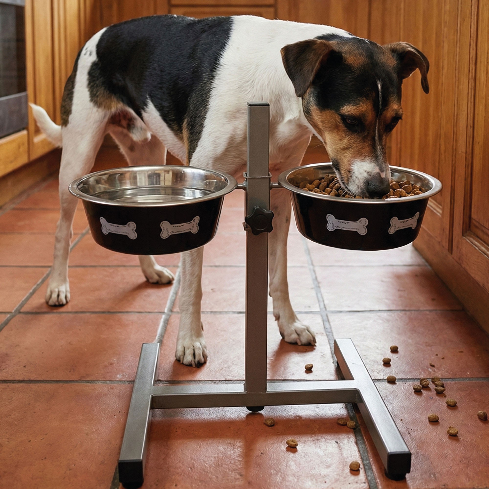 Höhenverstellbarer Futternapf für Hunde bis 45 cm — Foto 3