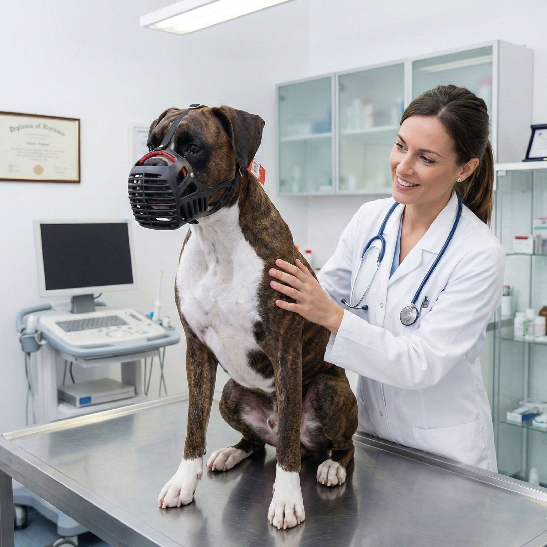 Ledermaulkorb für Hunde mit breitem Maul Moly — Foto 5