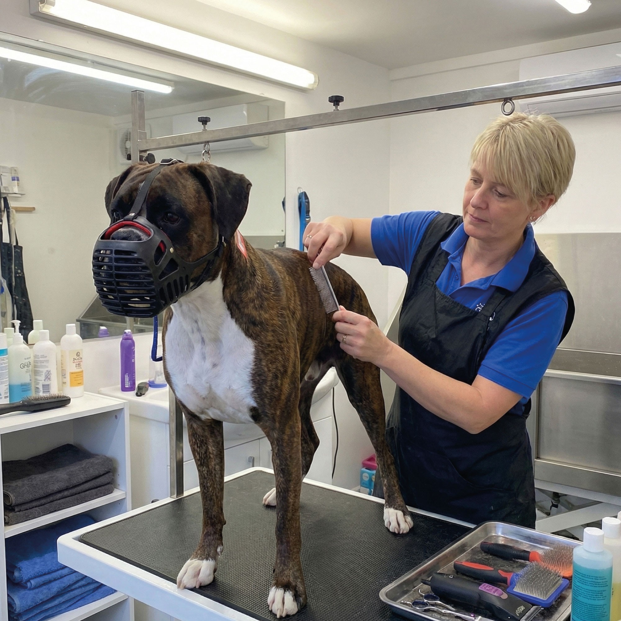 Ledermaulkorb für Hunde mit breitem Maul Moly — Foto 6