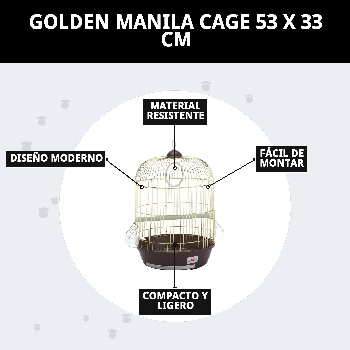 Käfig Manila gold 53 x 33 cm — Foto 9