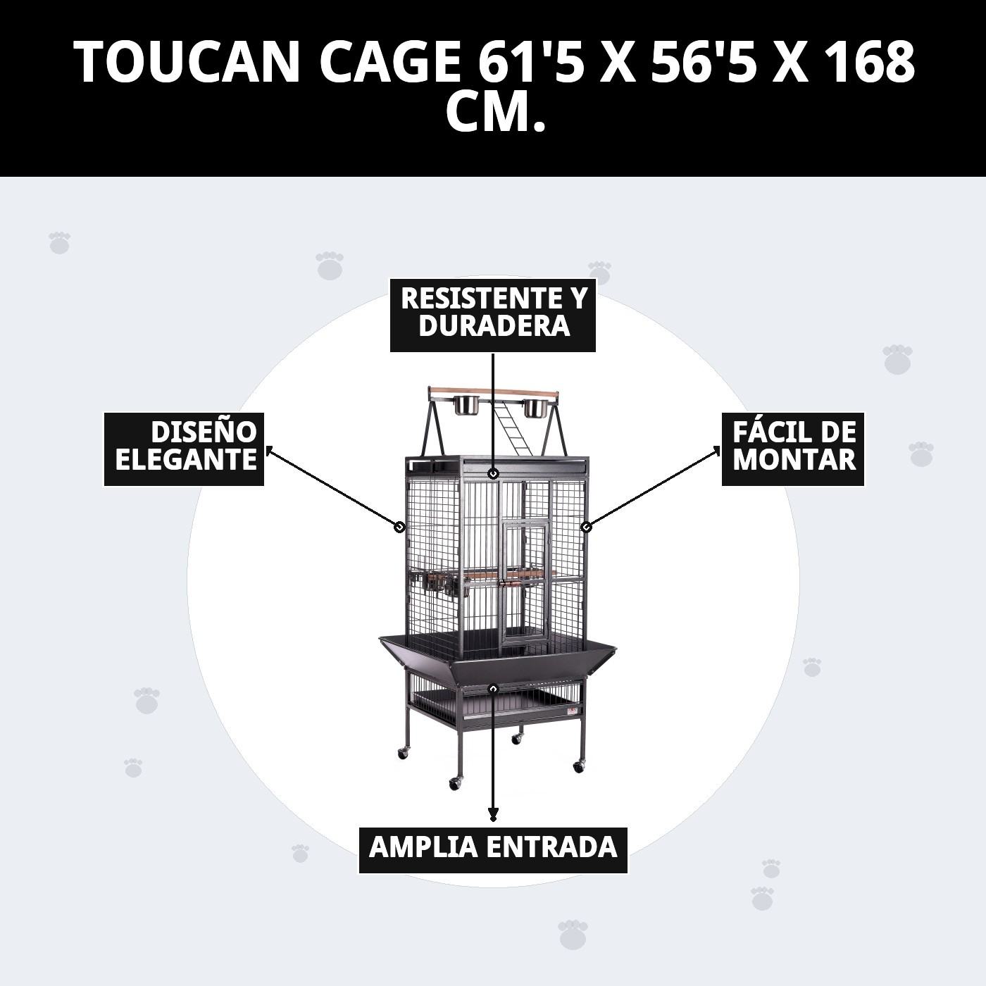 Käfig Tucan 61,5 x 56,5 x 168 cm — Foto 10