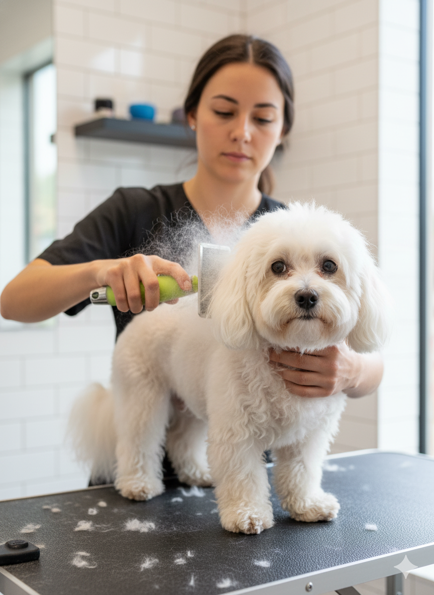 Große professionelle Silikonbürste für Hunde und Katzen — Foto 2