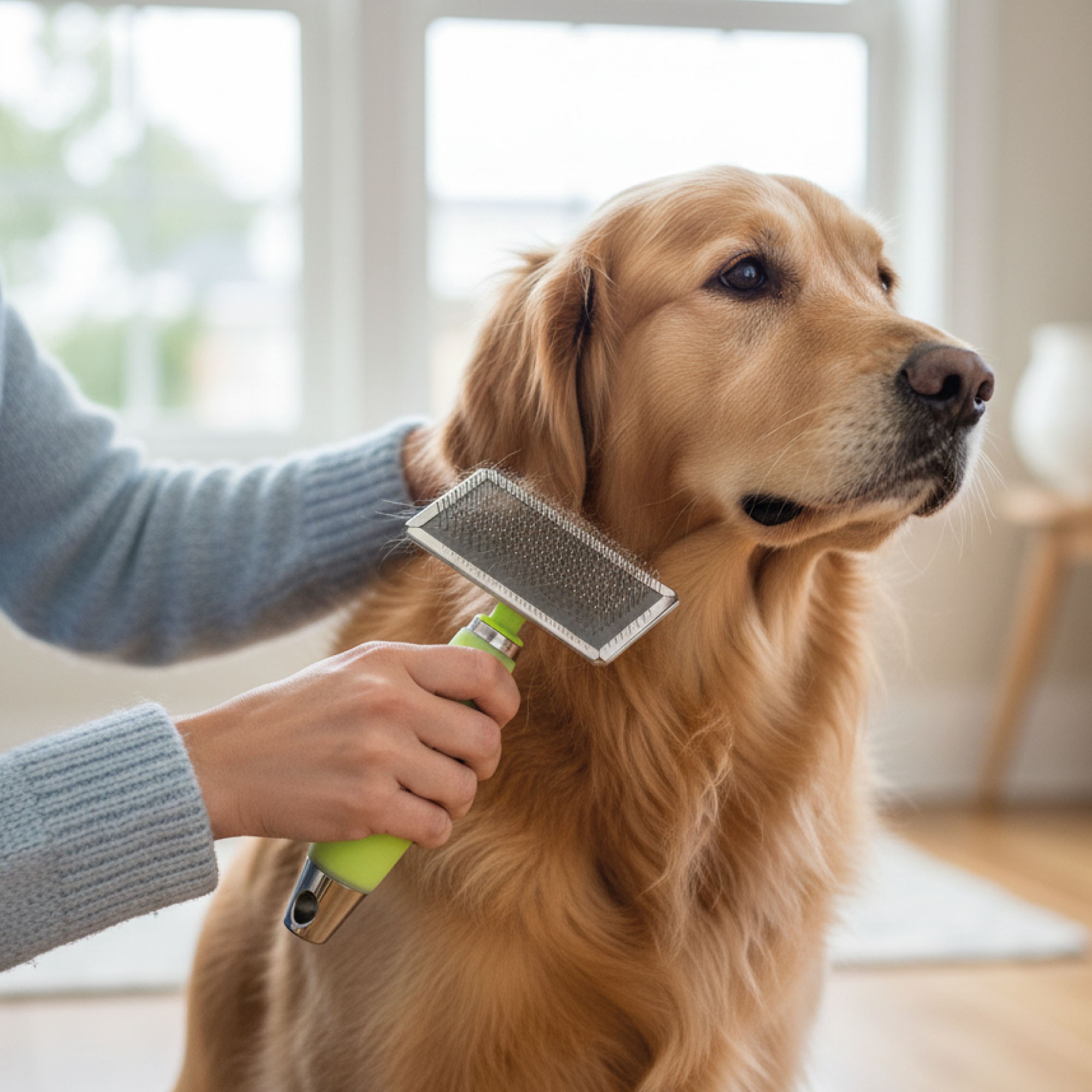 Große professionelle Silikonbürste für Hunde und Katzen — Foto 3
