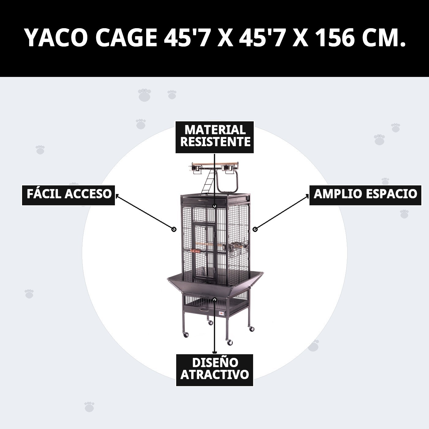 Käfig Yaco 45,7 x 45,7 x 156 cm — Foto 8