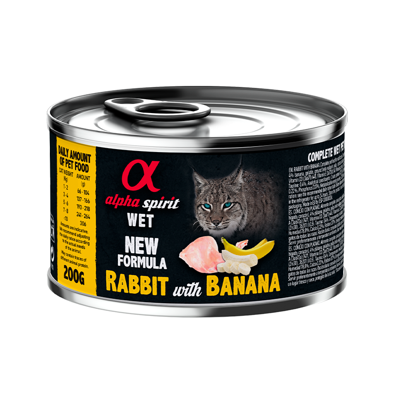 Pastete für Katzen Alpha Spirit mit Kaninchen und Banane