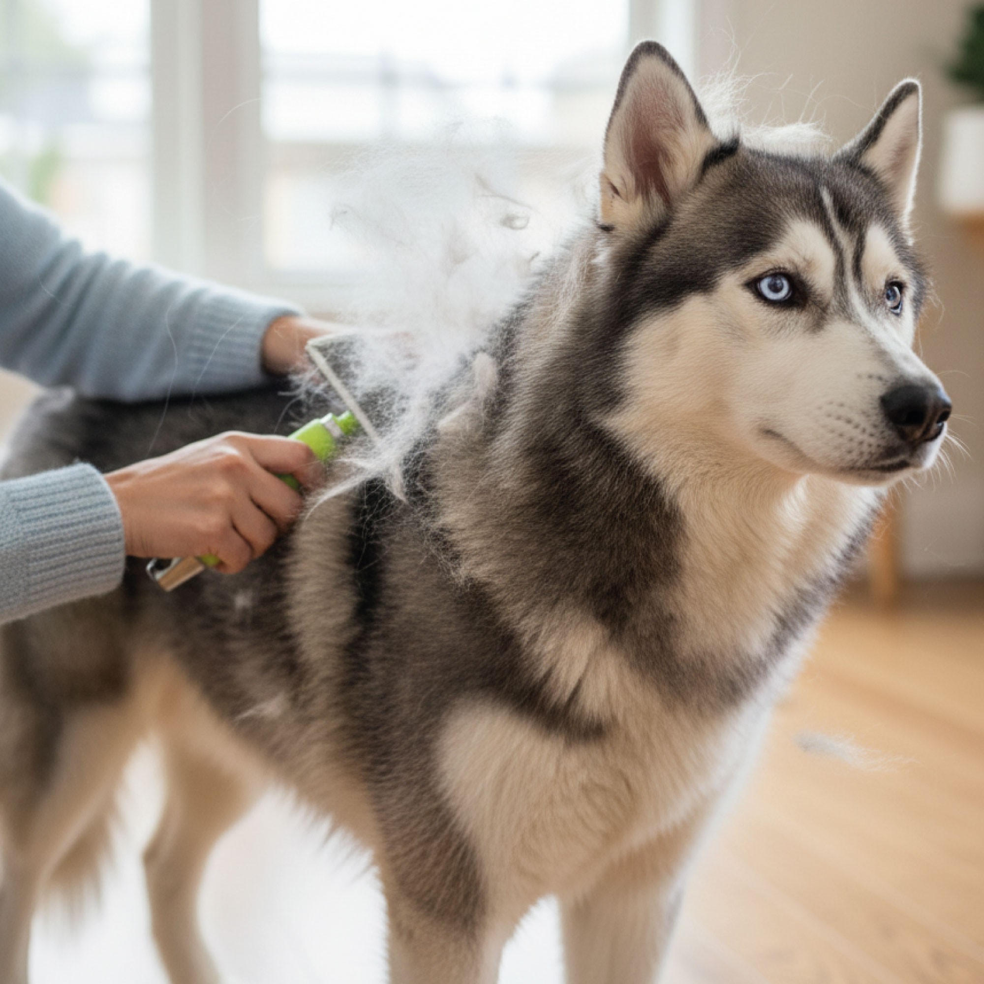 Professionelle Silikonbürste mit therapeutischem Gelgriff – Sanftes und ziehfreies Bürsten für mittelgroße und kleine Hunde — Foto 5