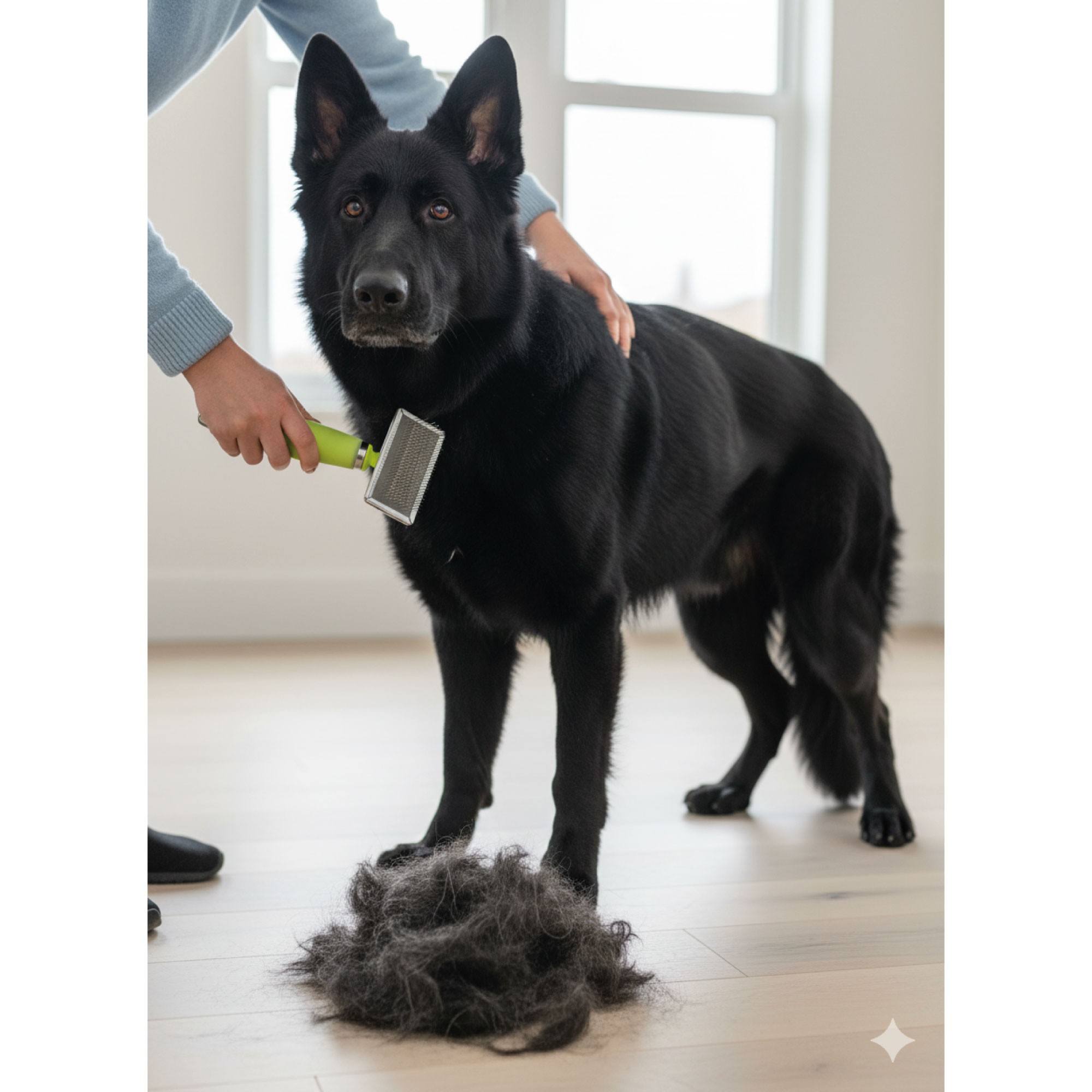 Professionelle Silikonbürste mit therapeutischem Gelgriff – Sanftes und ziehfreies Bürsten für mittelgroße und kleine Hunde — Foto 7