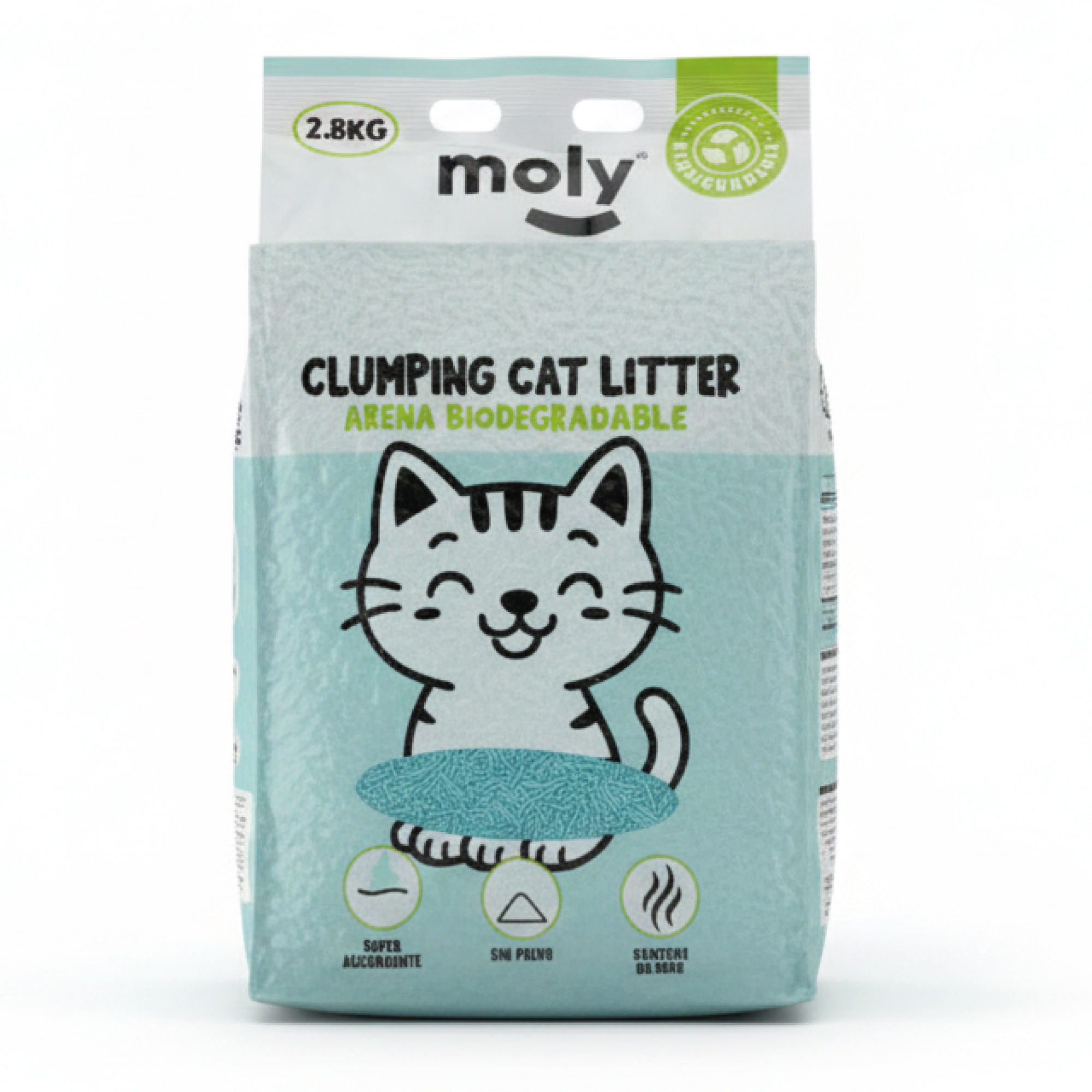 Tofu Katzenstreu Talc 2,8 kg Ökologisch Moly