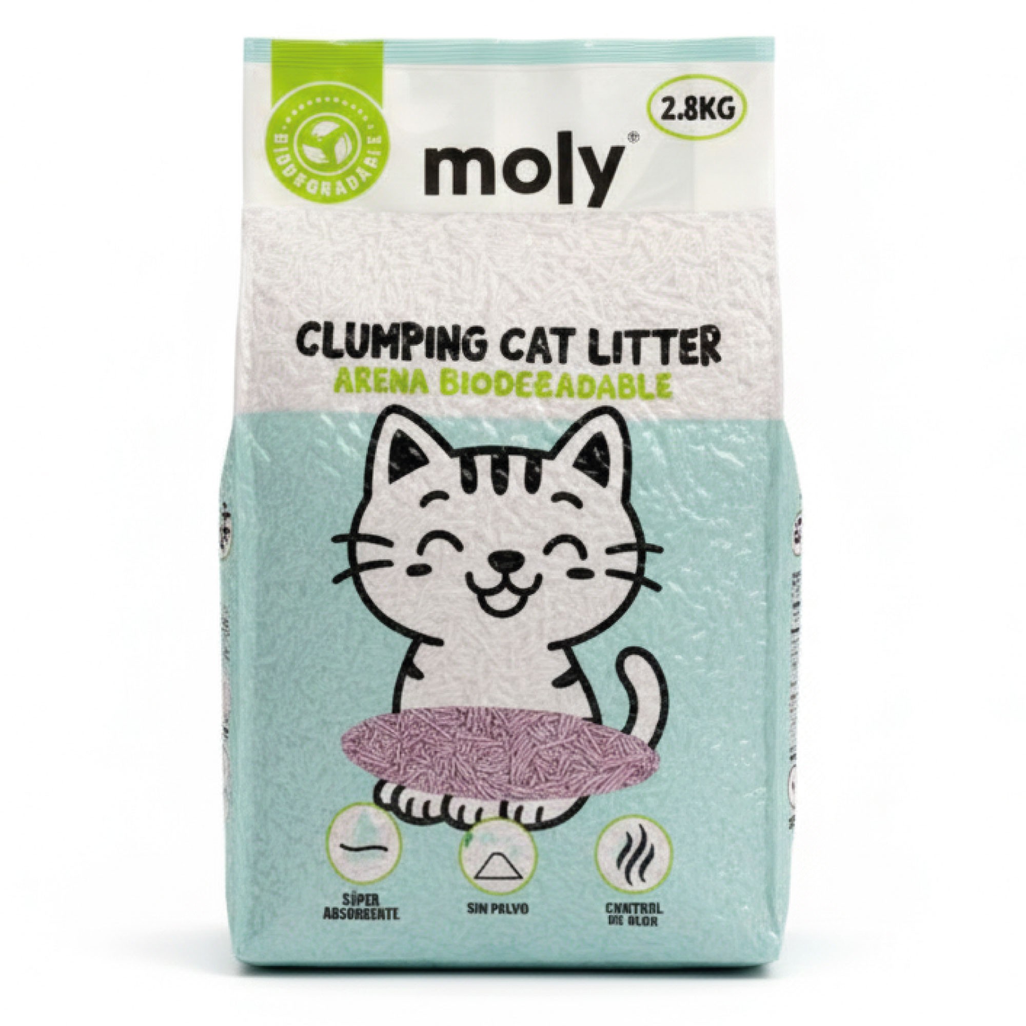 Ökologische Katzenstreu Tofu Lavendel 2,8 kg (8,4 L)
