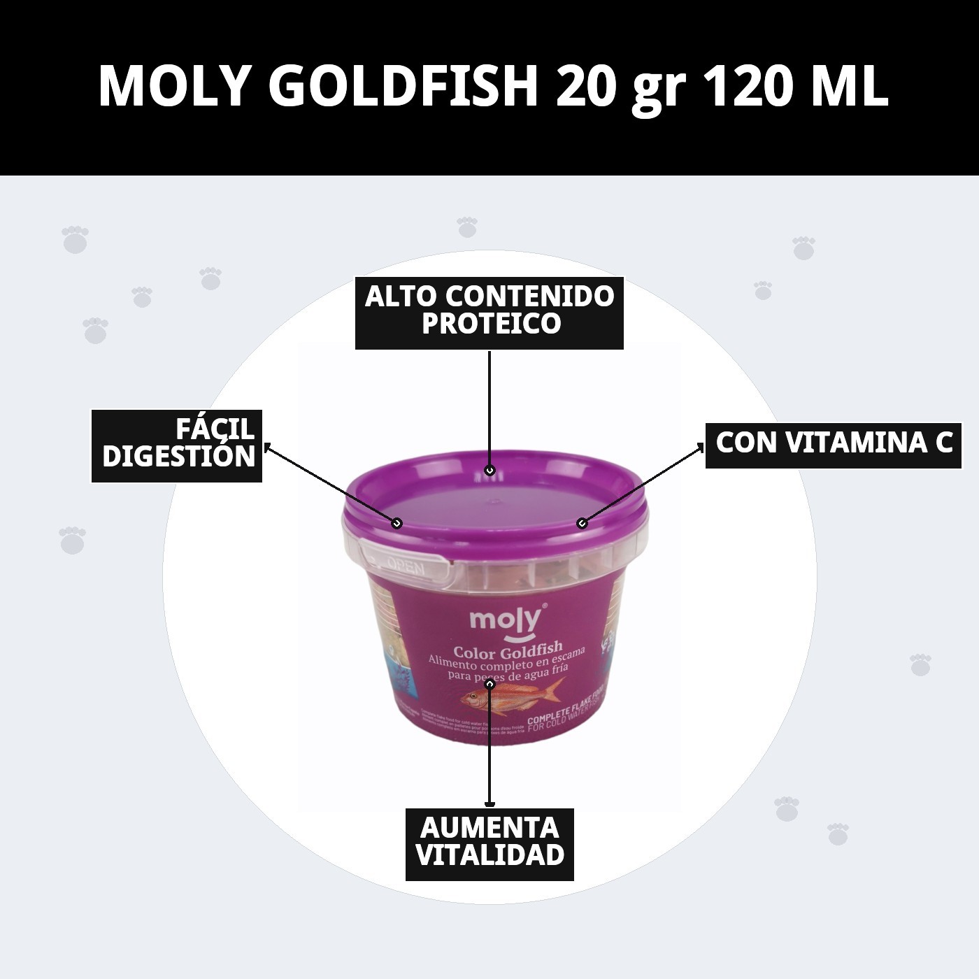 Moly Aliments in Flakes für Goldfische - 20 g 120 ML — Foto 9