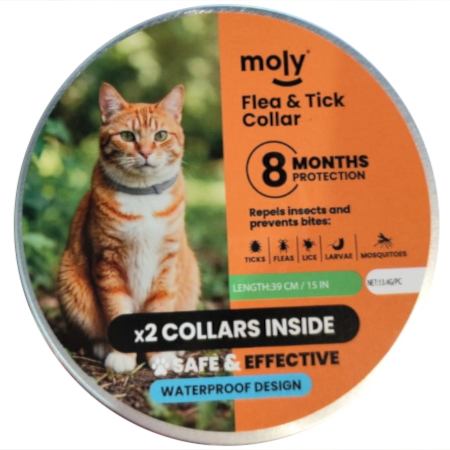 Antiparasitäres Halsband für Katzen Moly - Pack von 2