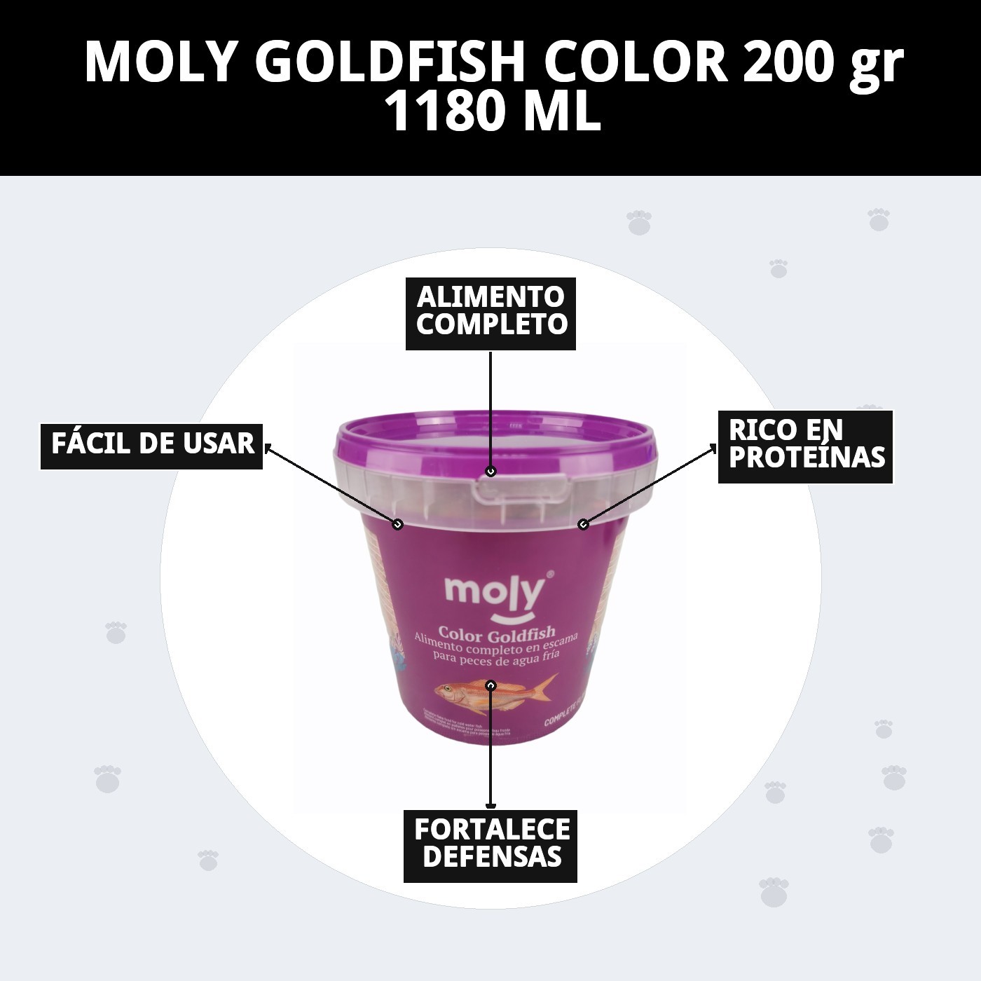 Moly Aliments in Flakes für Goldfische - Goldfish 200g/1180 ml — Foto 6