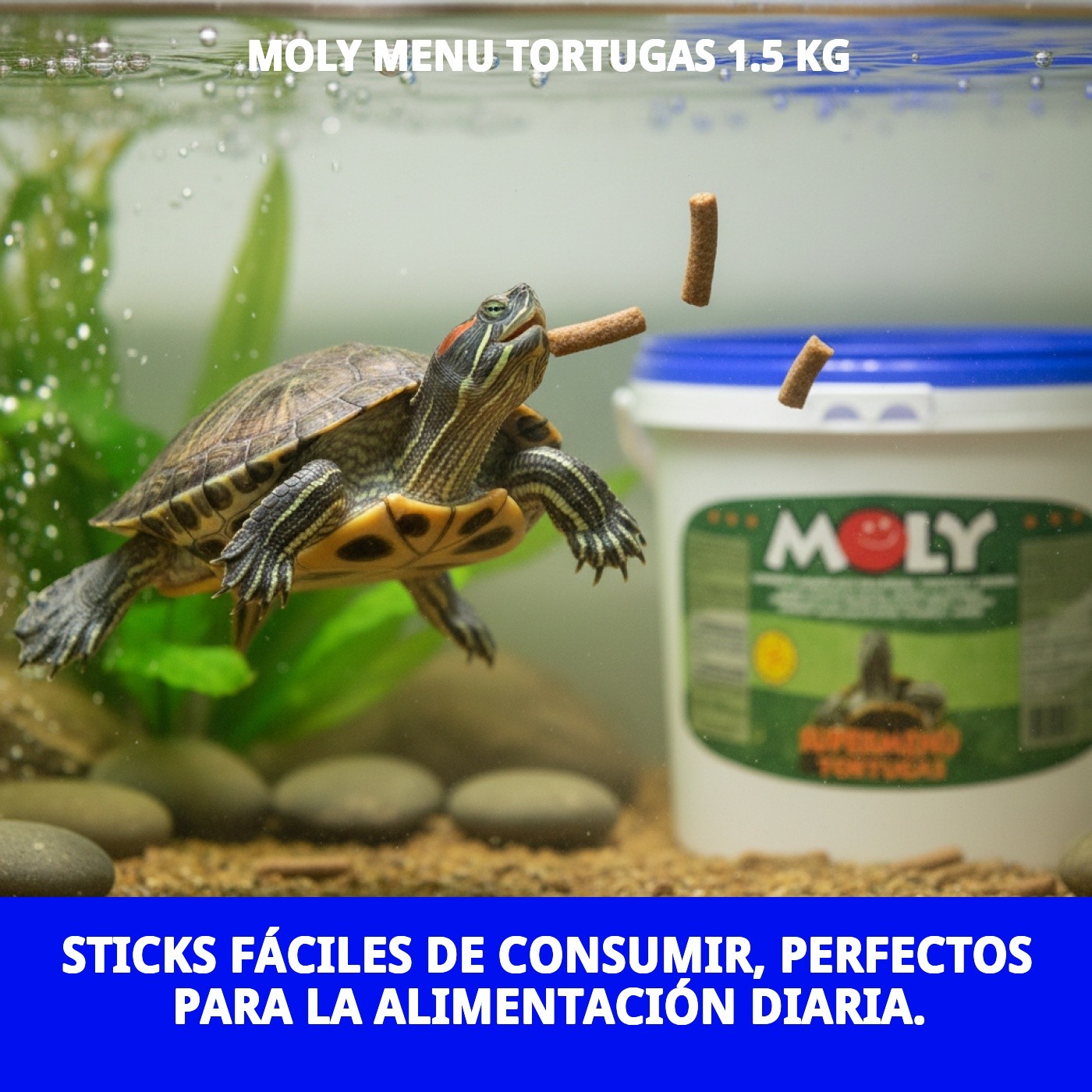 Turtle Sticks Moly - Futter für Aquatische Schildkröten 1,5 kg — Foto 5