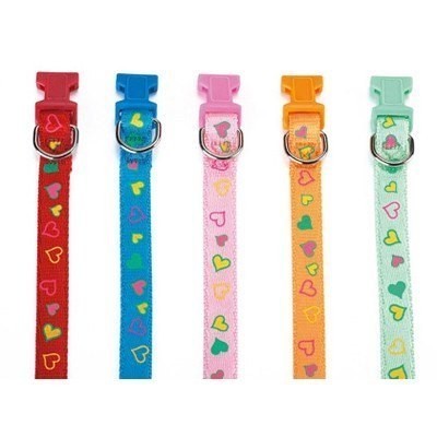 Nylon-Halsband Love 23-35 x 1 cm mit Glöckchen — Foto 3